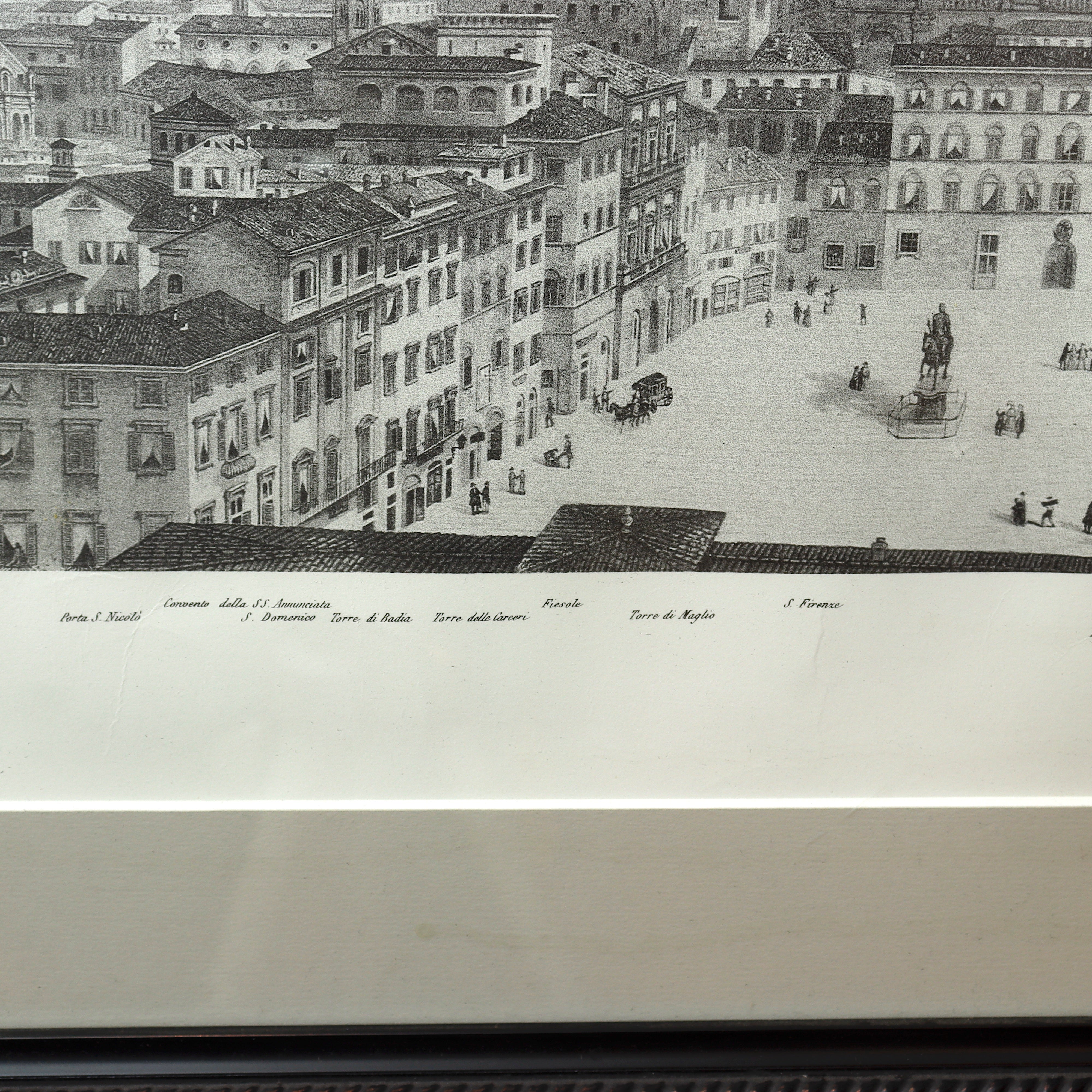 AW8-038: Gariboldi Gaetano Lithograph View of 1850's Florence Later Printing