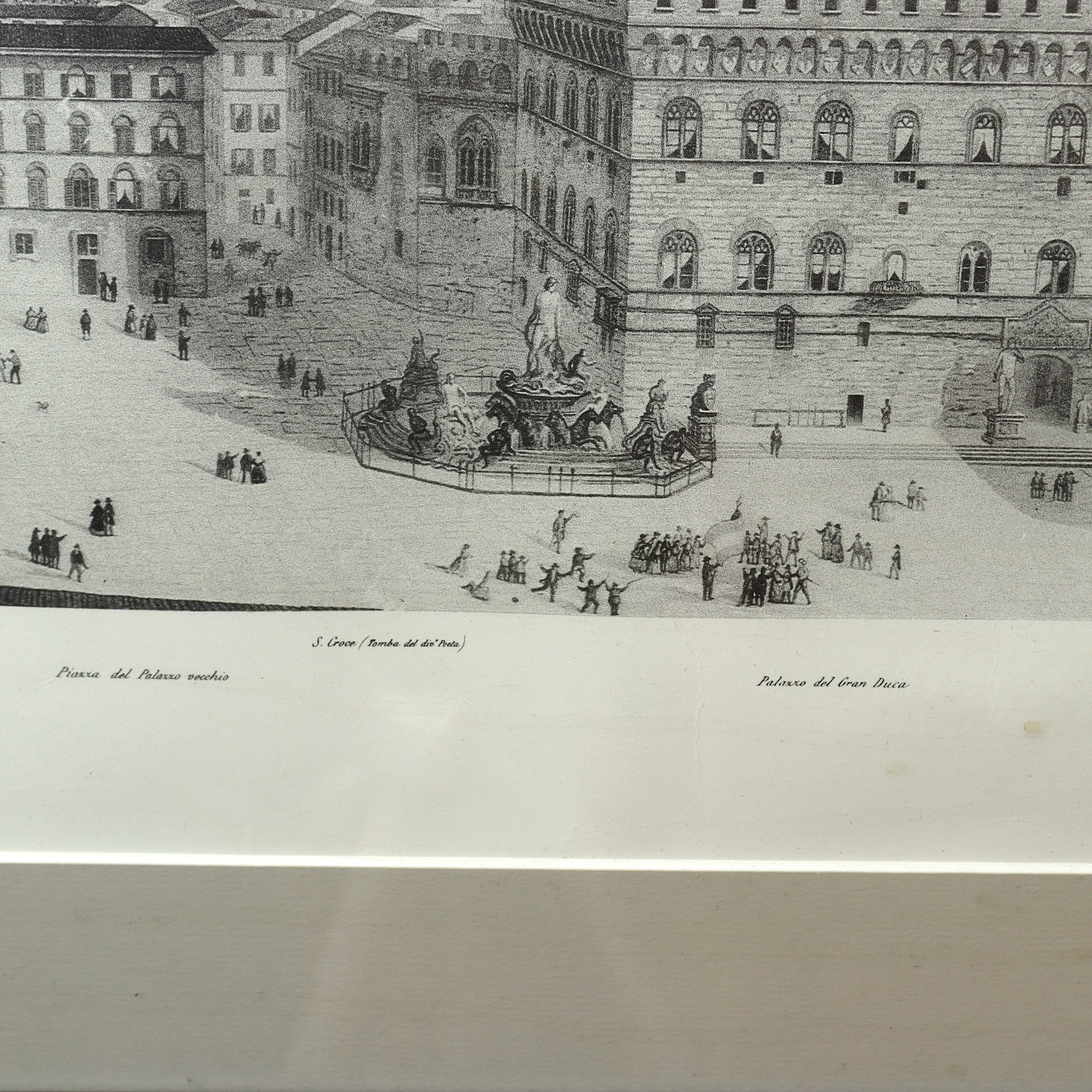 AW8-038: Gariboldi Gaetano Lithograph View of 1850's Florence Later Printing