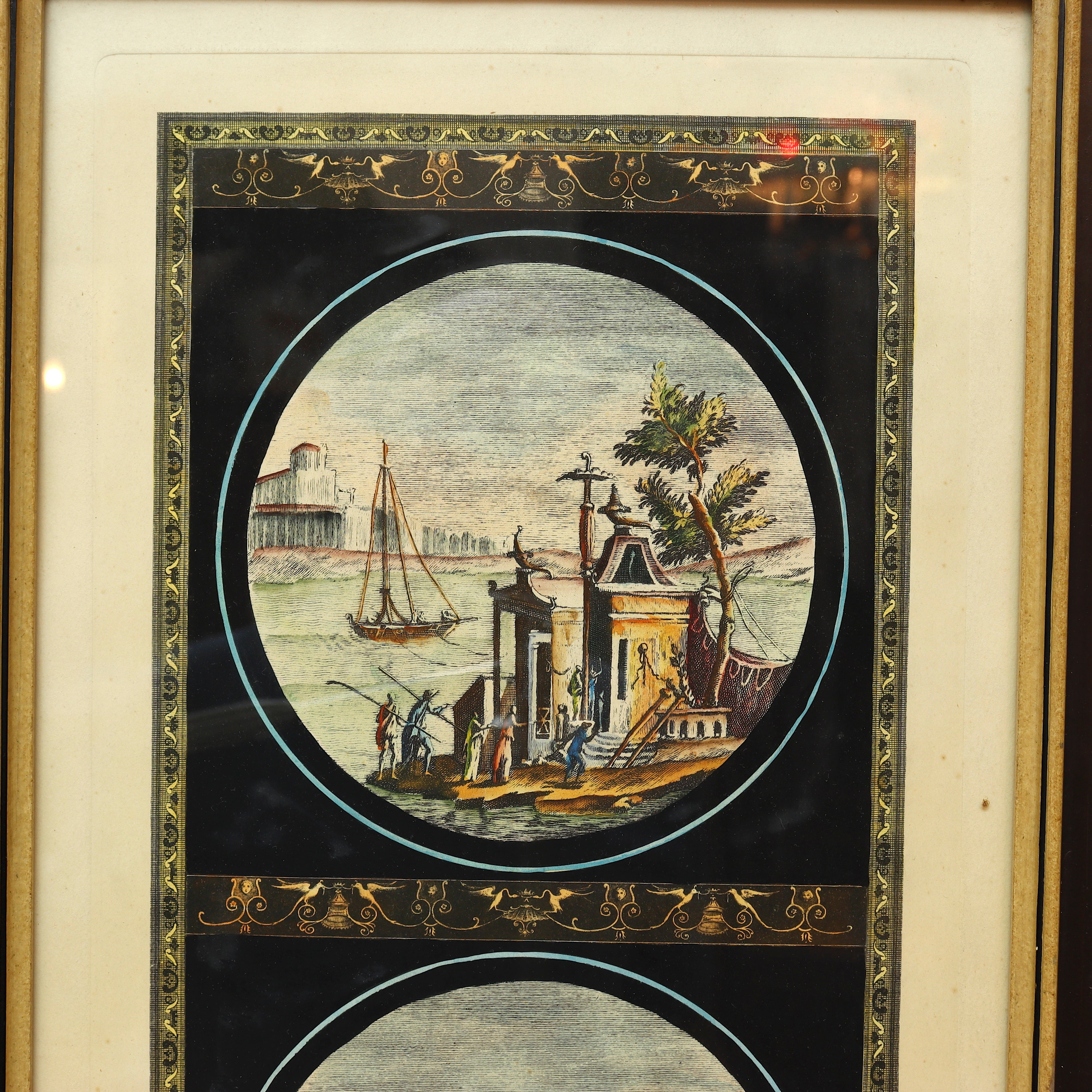 AW7-045: Roccus Pozzi After Nicolas Vanni Pair Chinoiserie Aquatint Etchings