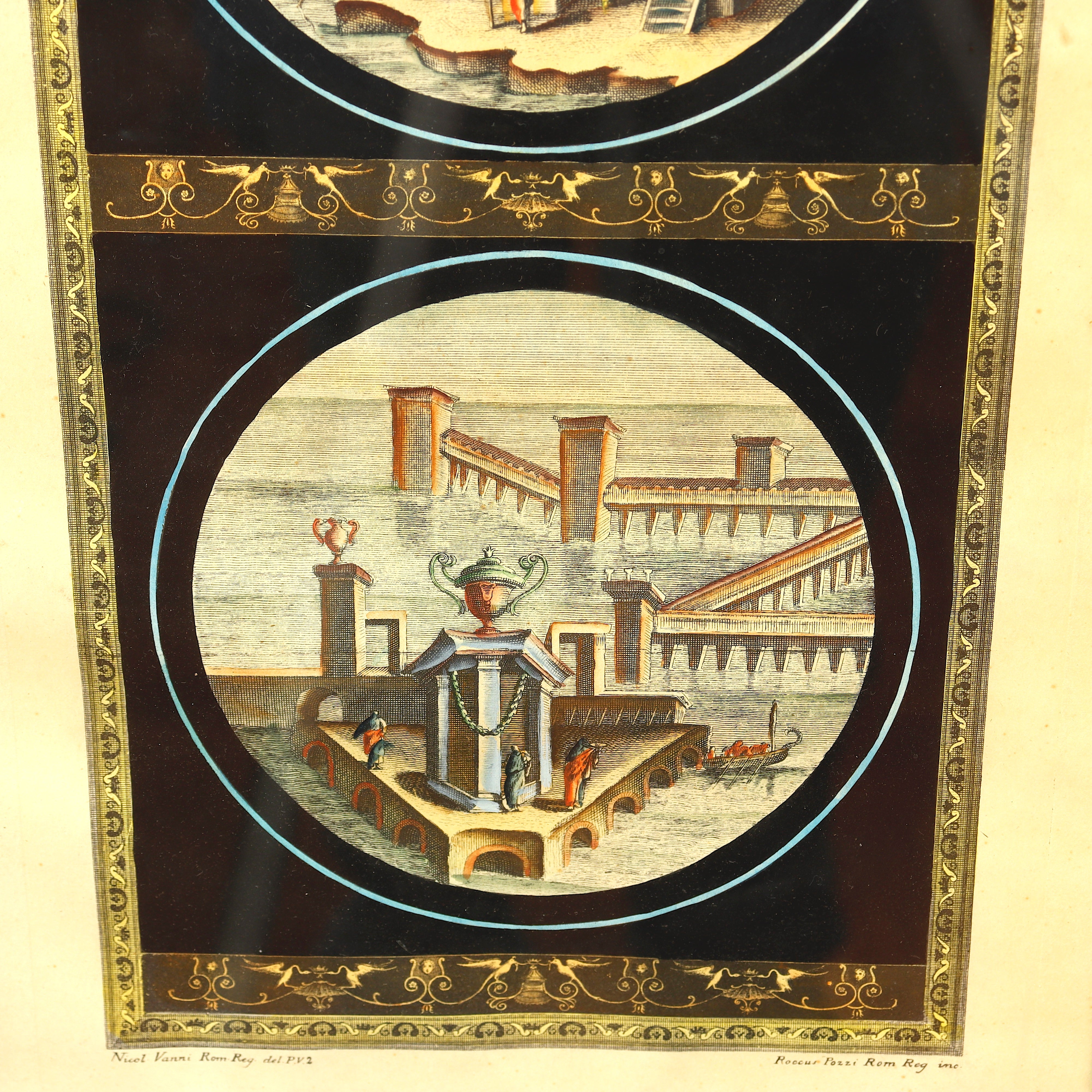 AW7-045: Roccus Pozzi After Nicolas Vanni Pair Chinoiserie Aquatint Etchings