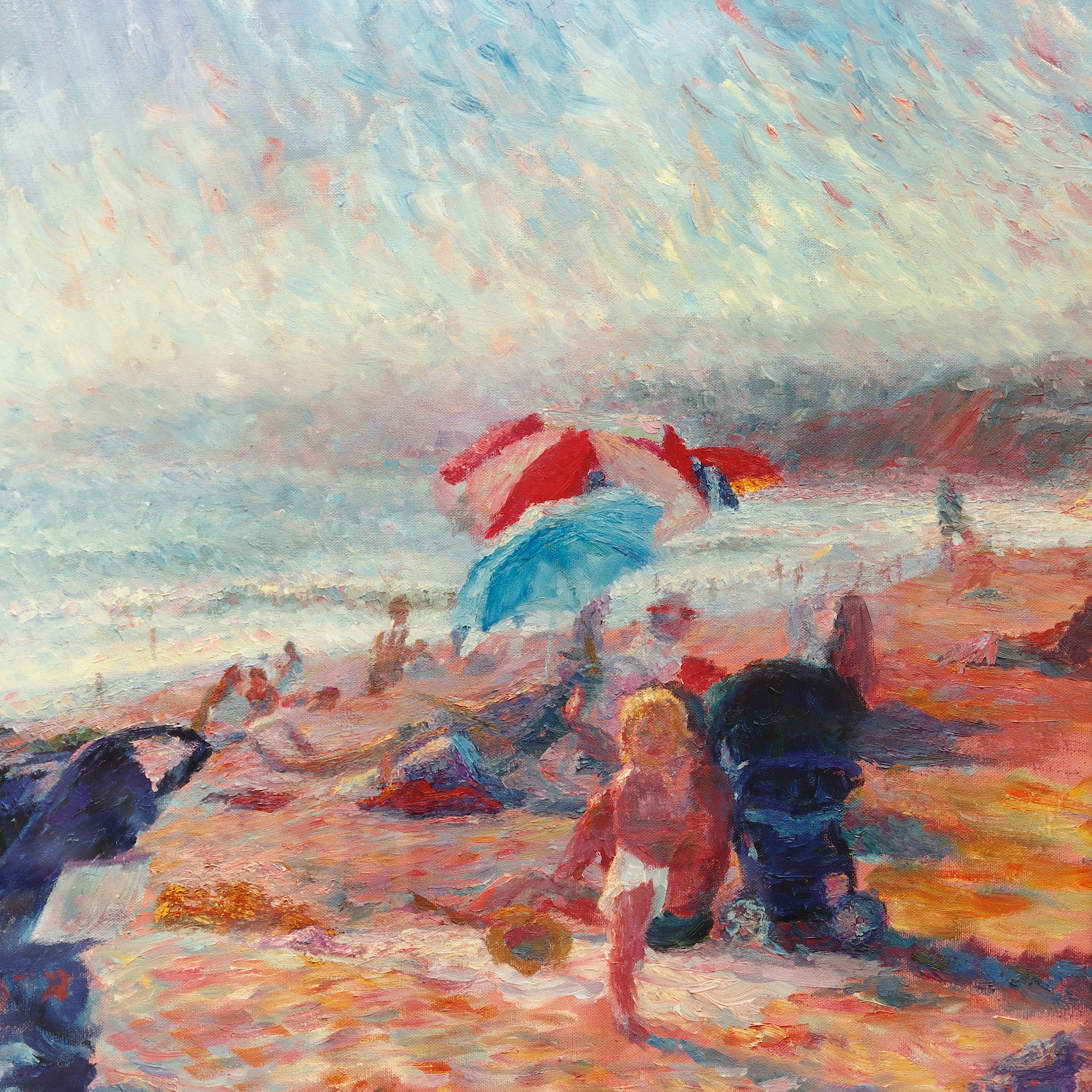 AW14-005: Robert Blehert Canvas Print Babes on the Beach