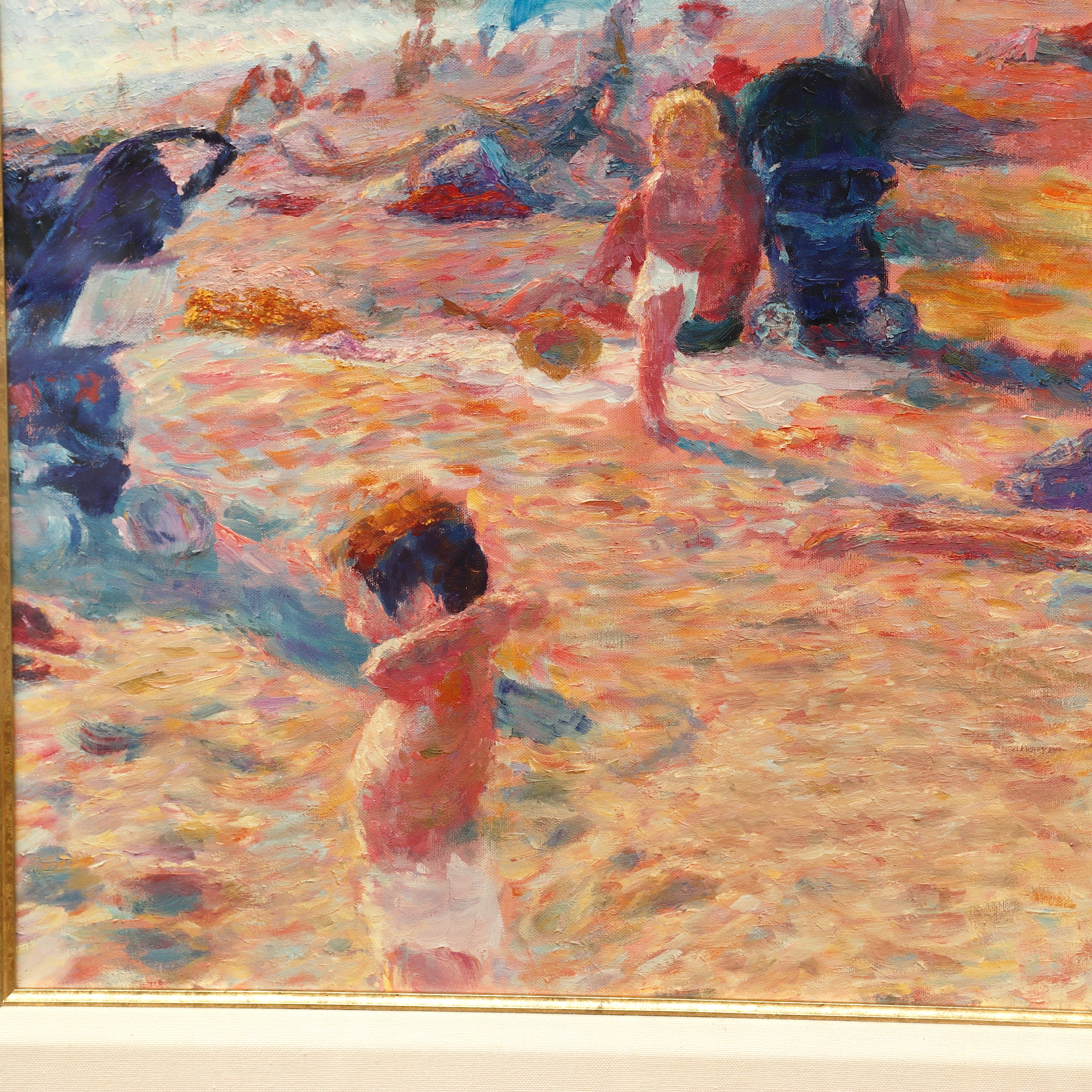 AW14-005: Robert Blehert Canvas Print Babes on the Beach