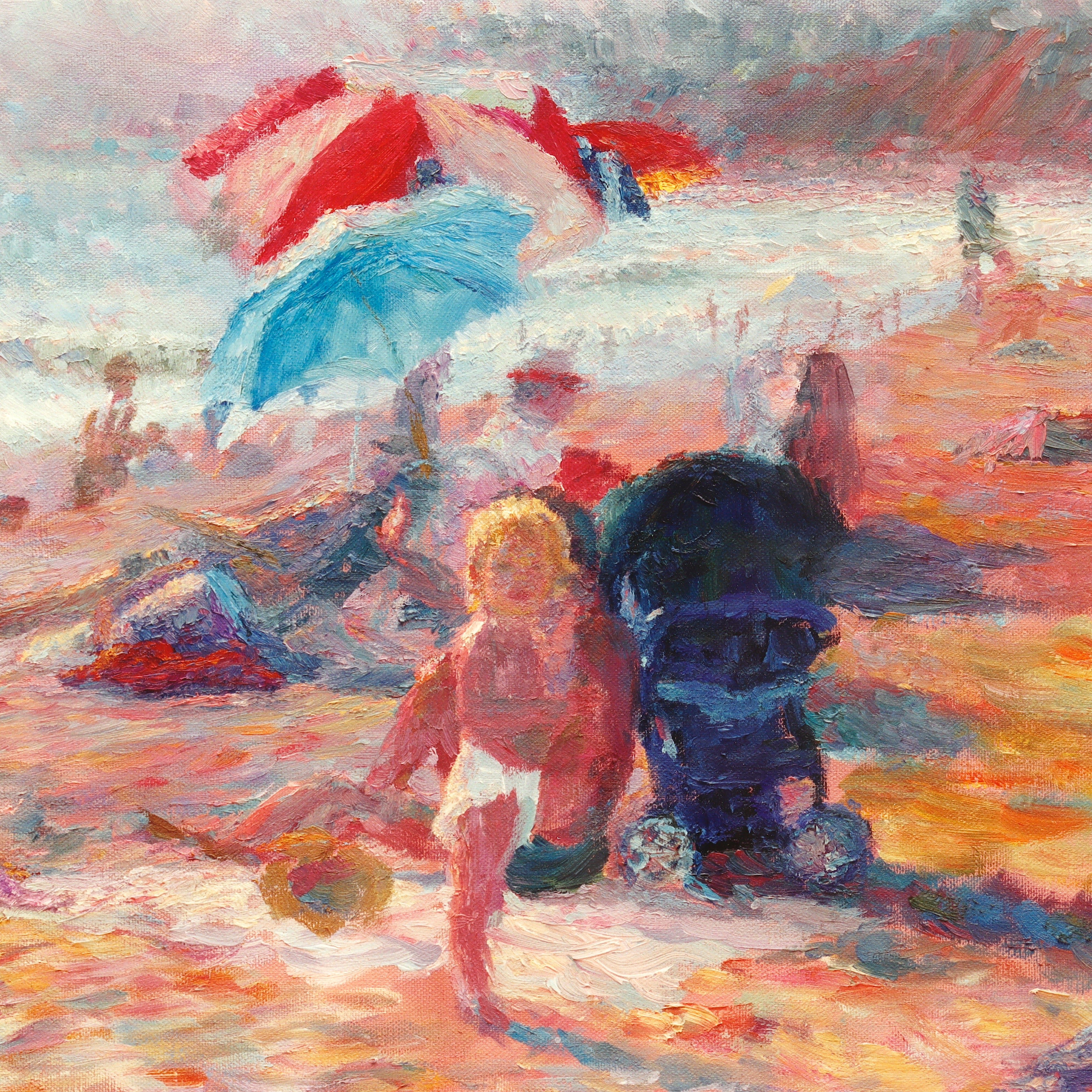 AW14-005: Robert Blehert Canvas Print Babes on the Beach