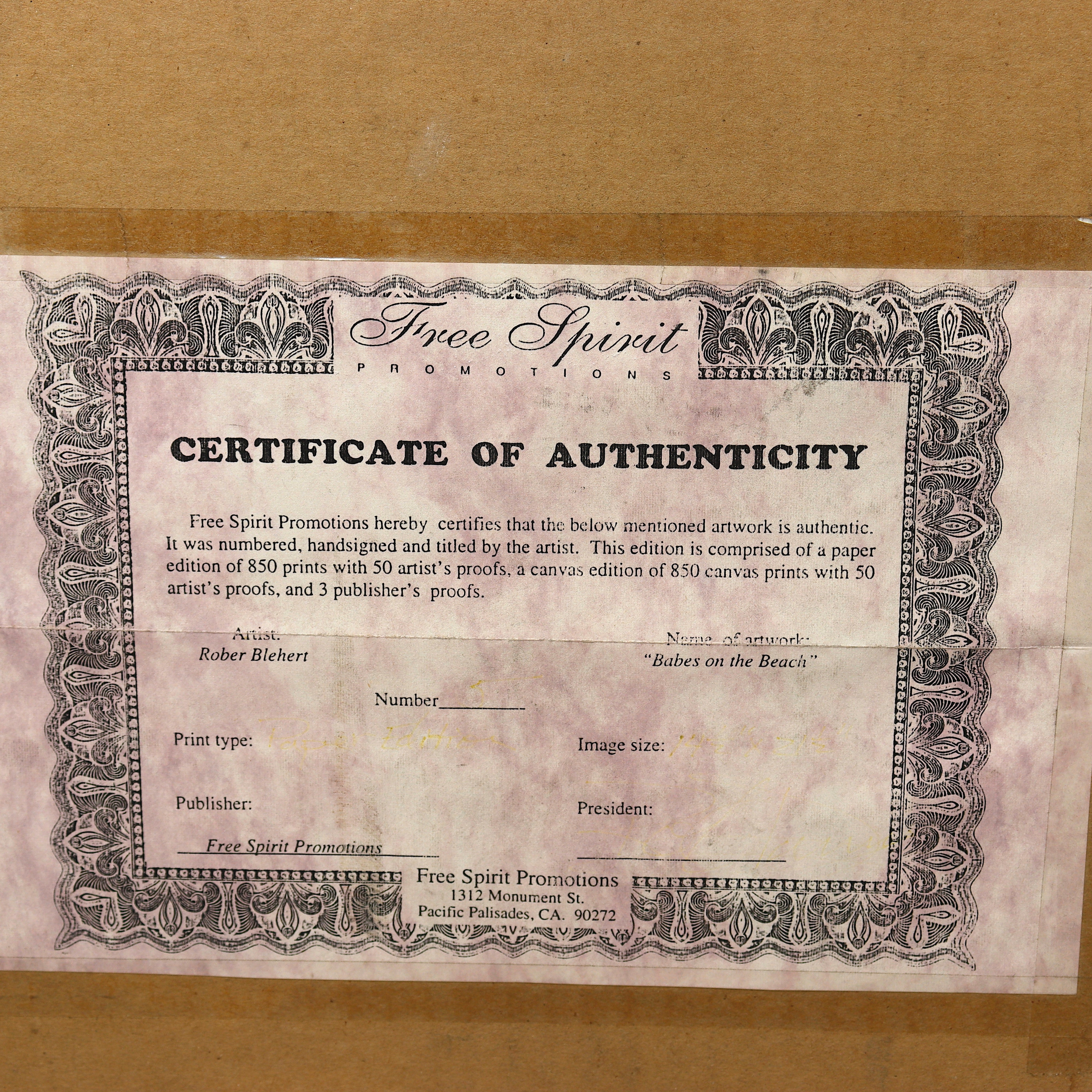 AW14-005: Robert Blehert Canvas Print Babes on the Beach