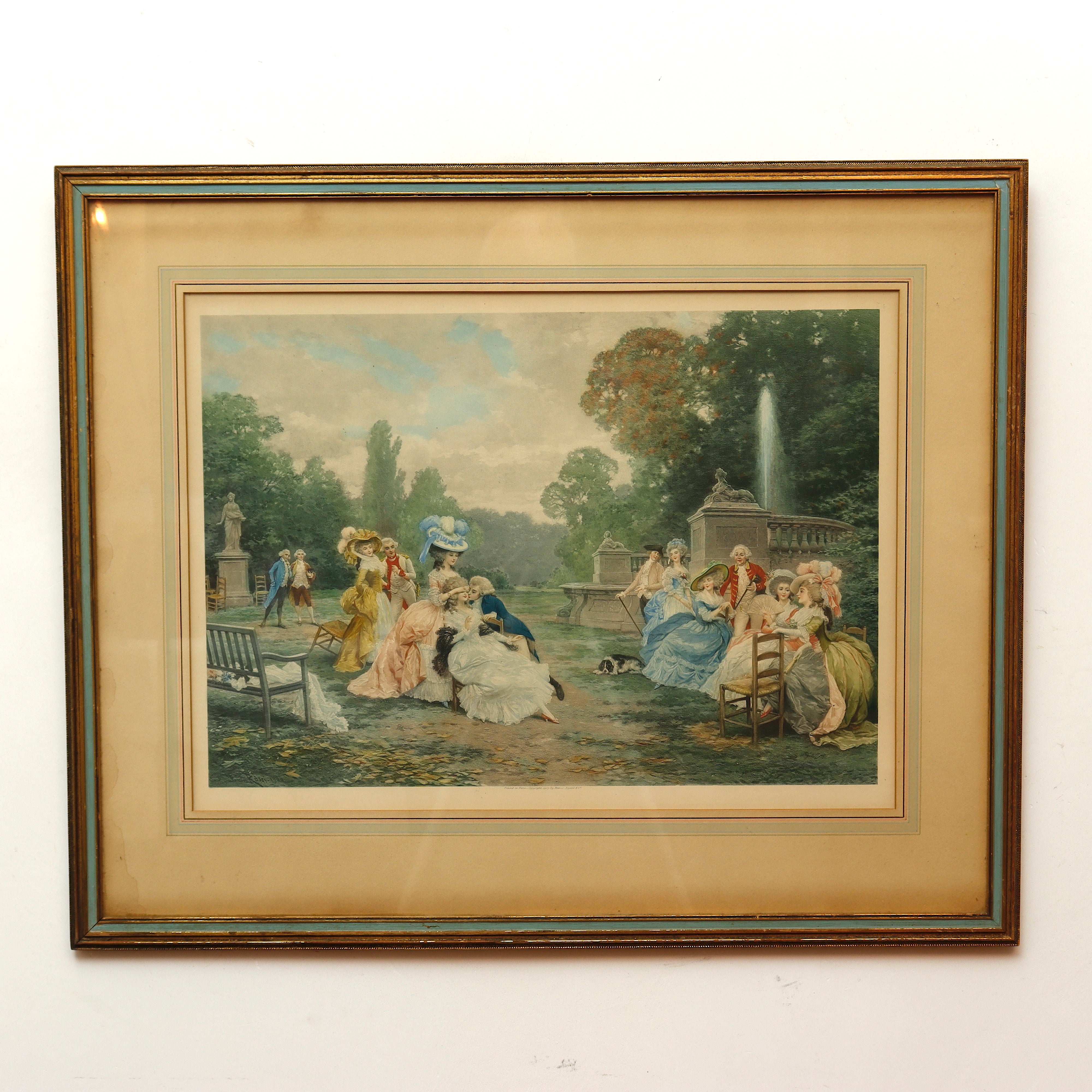 AW8-080: Lucius Rossi Complimentary Pair Antique Lithographs Printed by Manzi Joyant