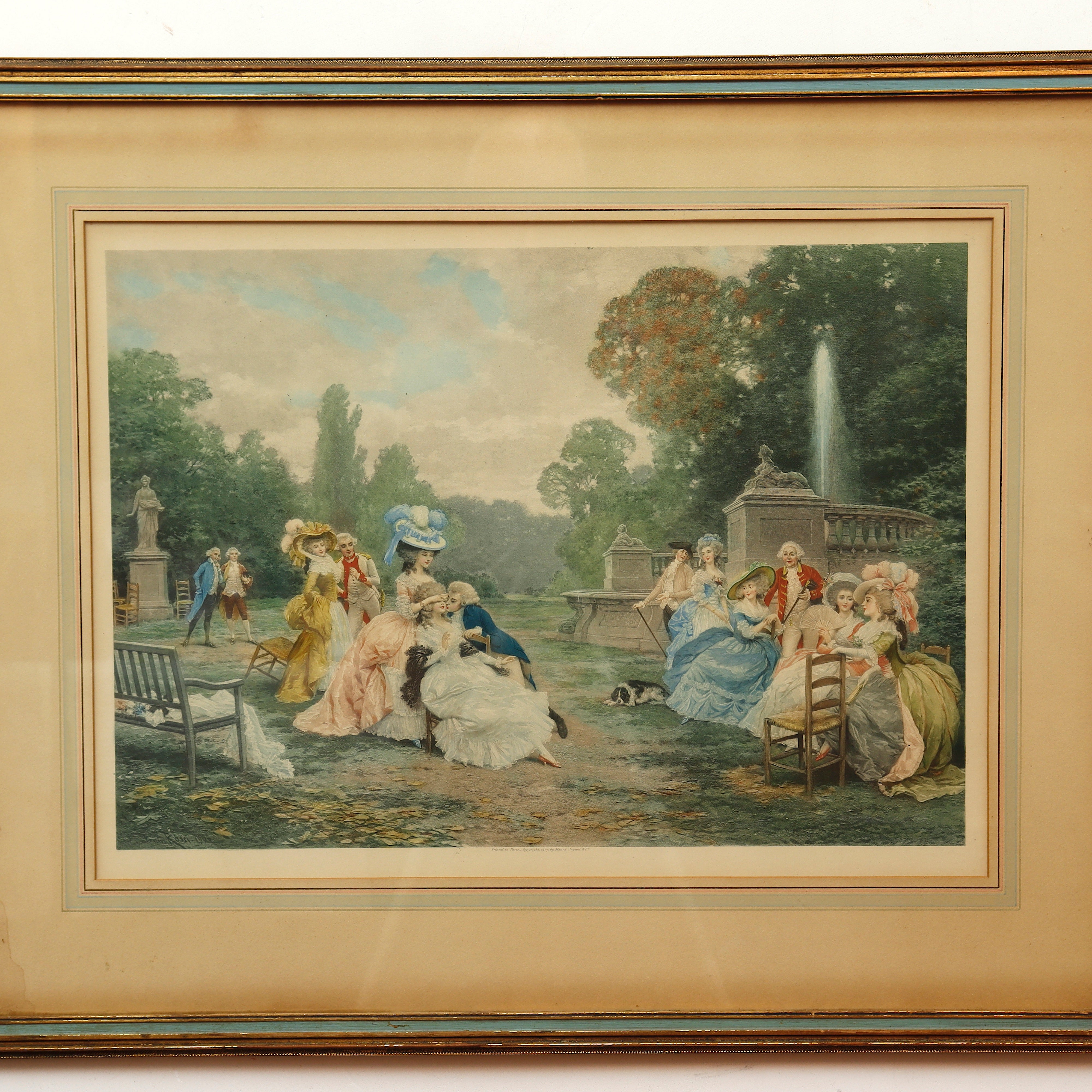 AW8-080: Lucius Rossi Complimentary Pair Antique Lithographs Printed by Manzi Joyant