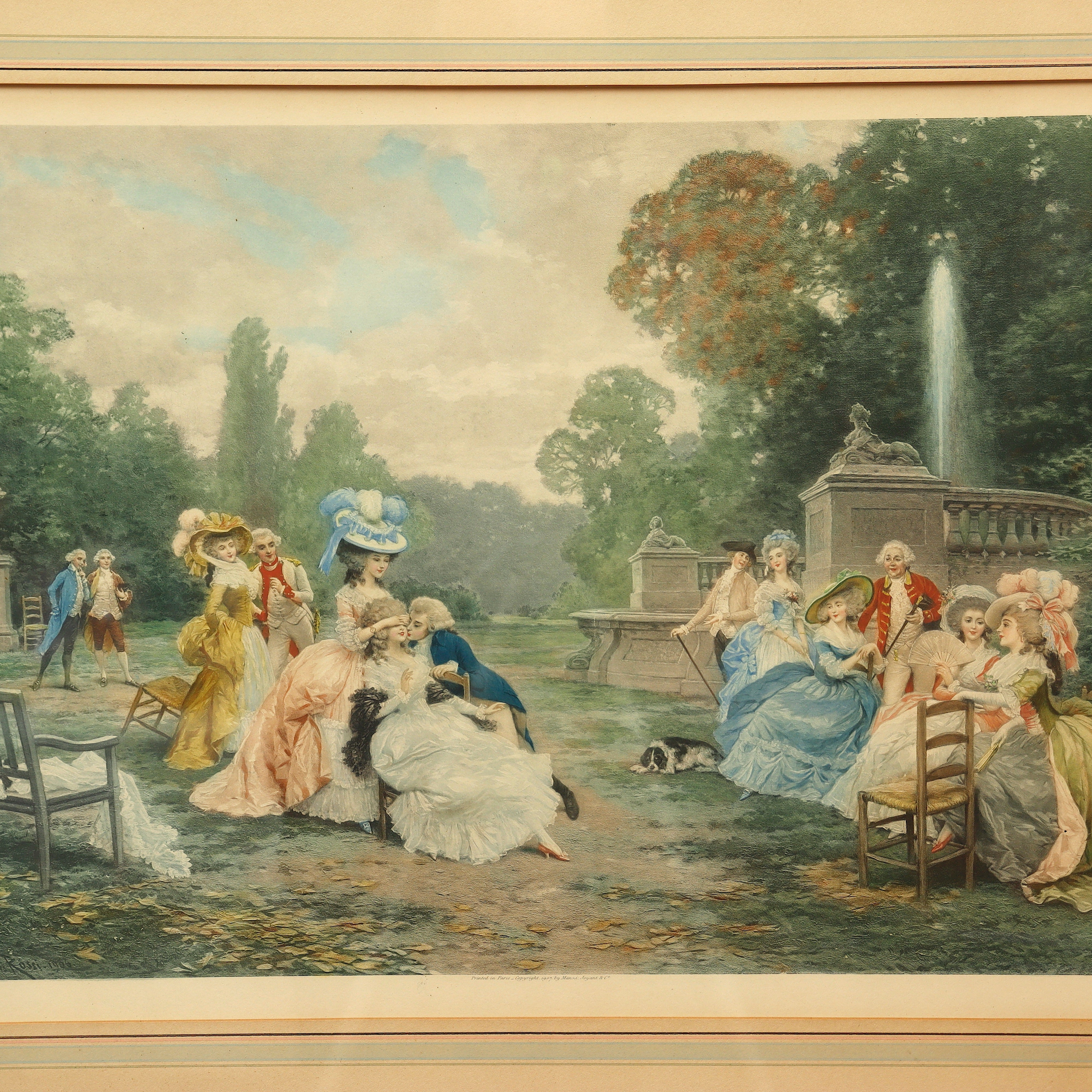 AW8-080: Lucius Rossi Complimentary Pair Antique Lithographs Printed by Manzi Joyant