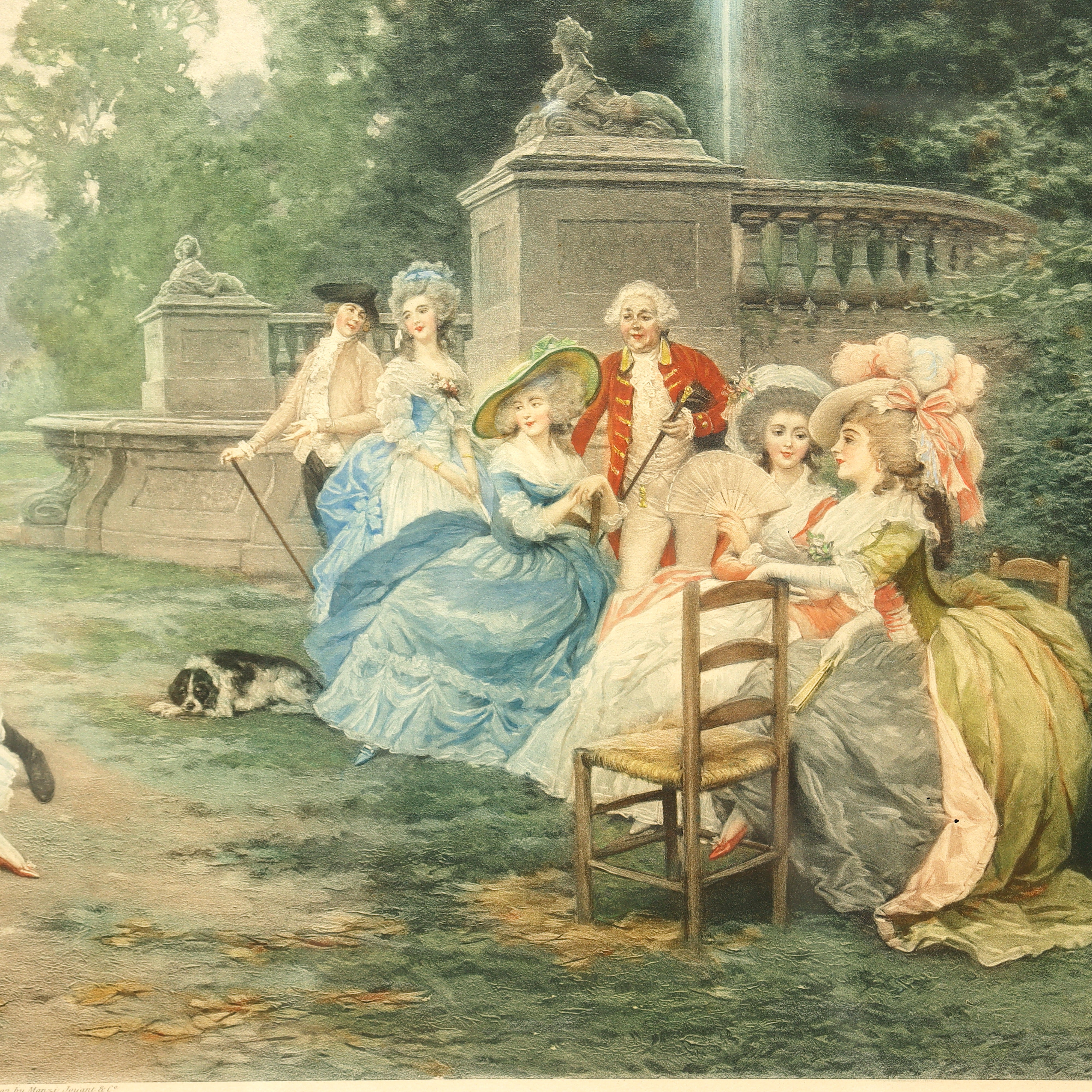 AW8-080: Lucius Rossi Complimentary Pair Antique Lithographs Printed by Manzi Joyant