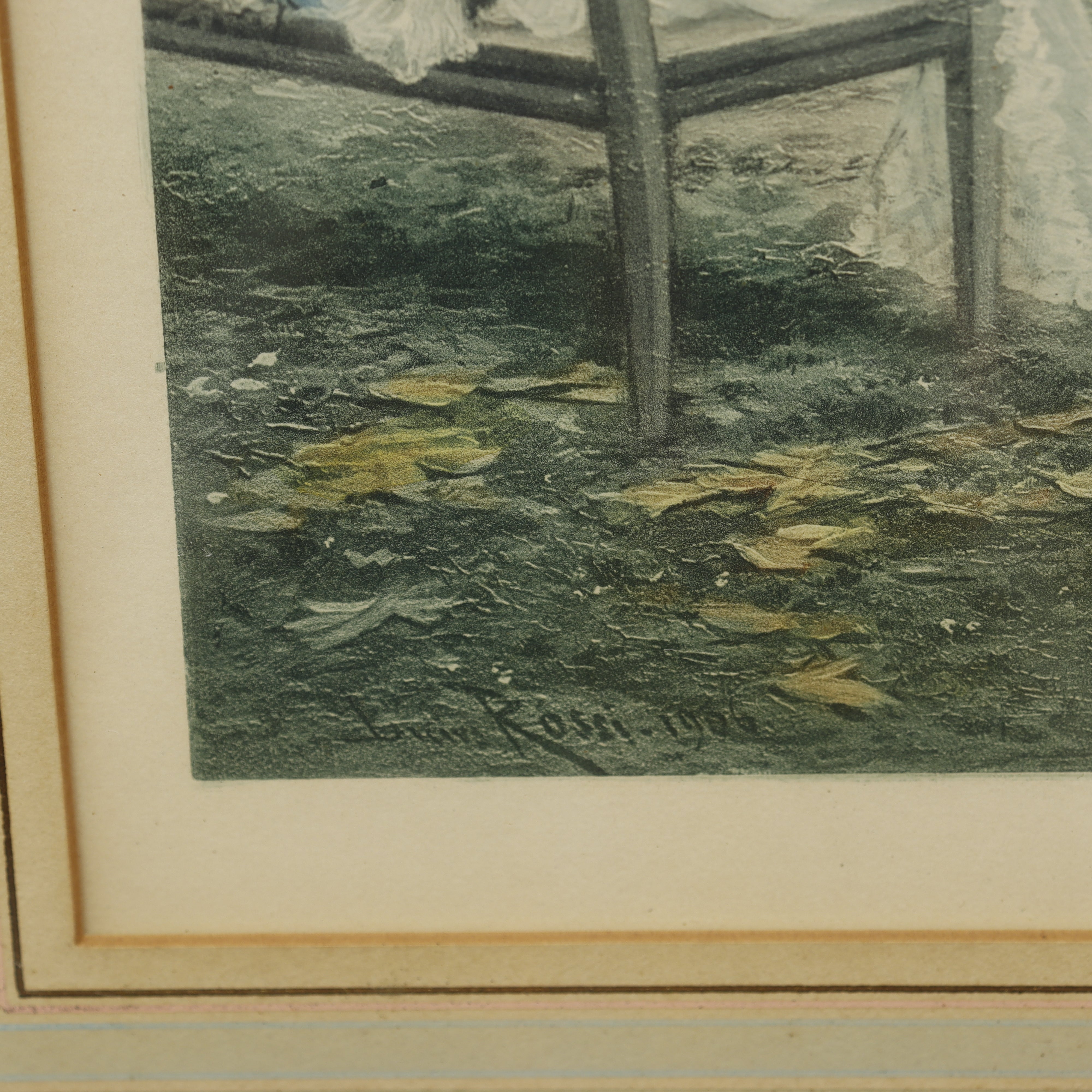 AW8-080: Lucius Rossi Complimentary Pair Antique Lithographs Printed by Manzi Joyant