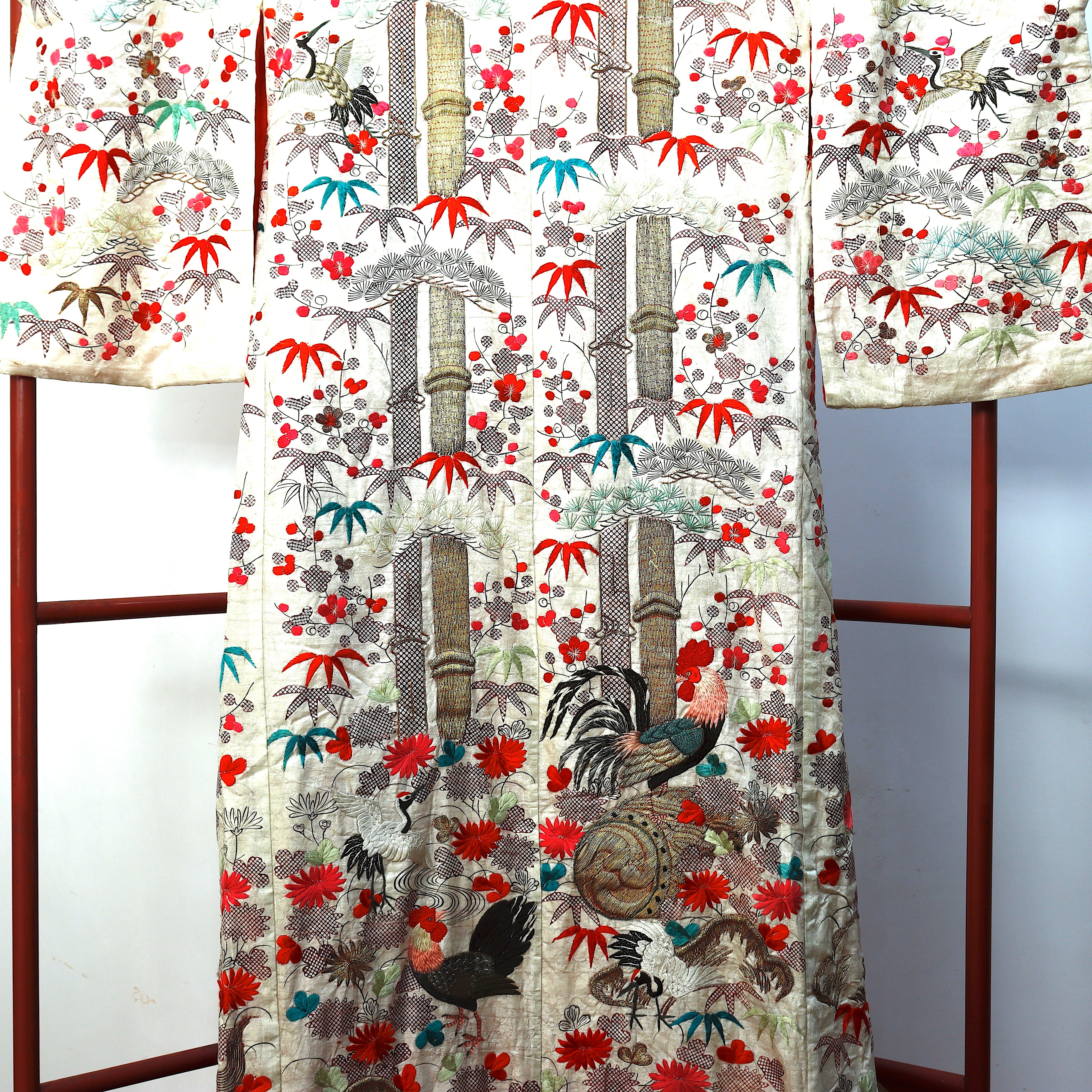 TX4-001: Antique Japanese Uchikake Outer Wedding Robe Early 19th Century