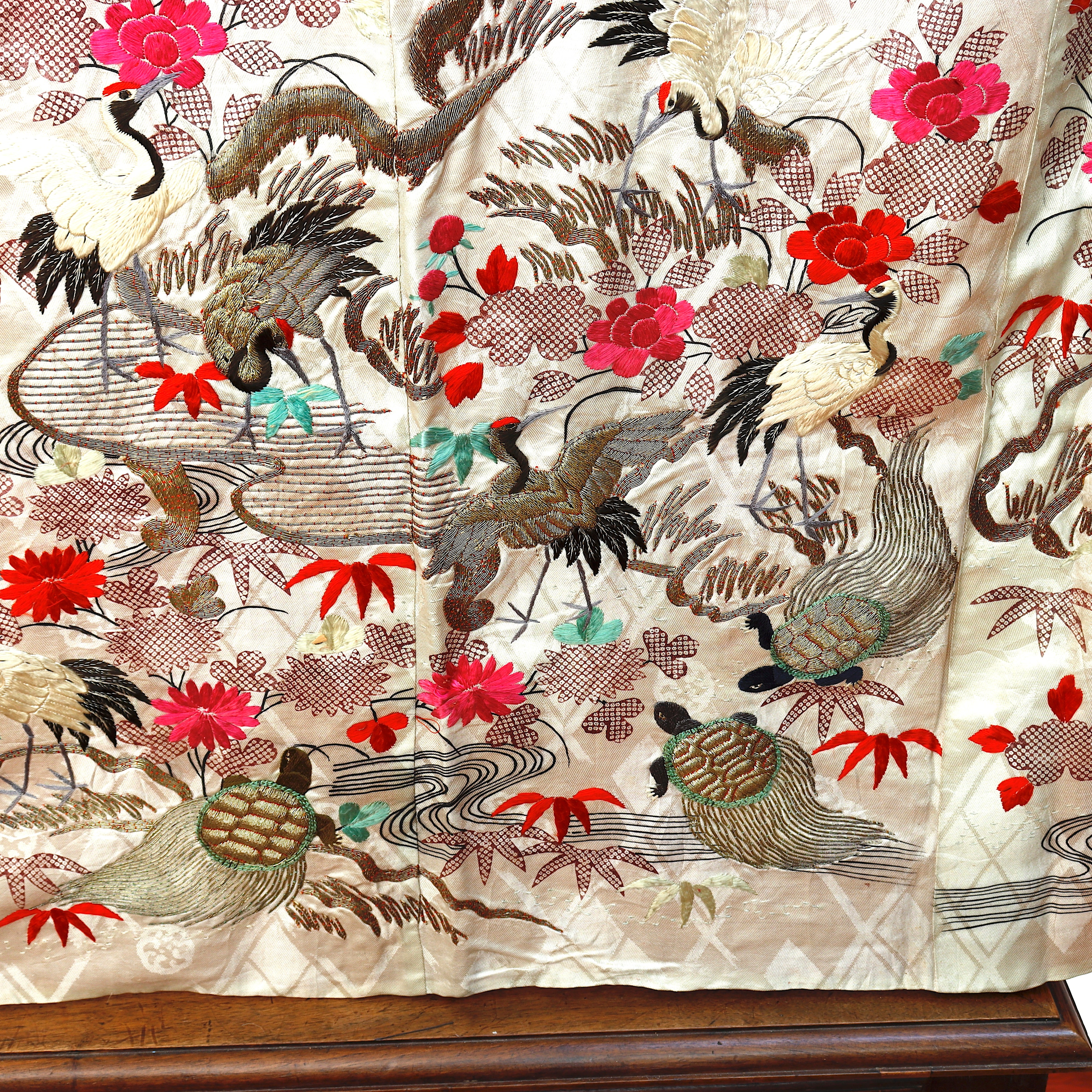 TX4-002: Antique Japanese Uchikake Outer Wedding Cape Early 19th Century