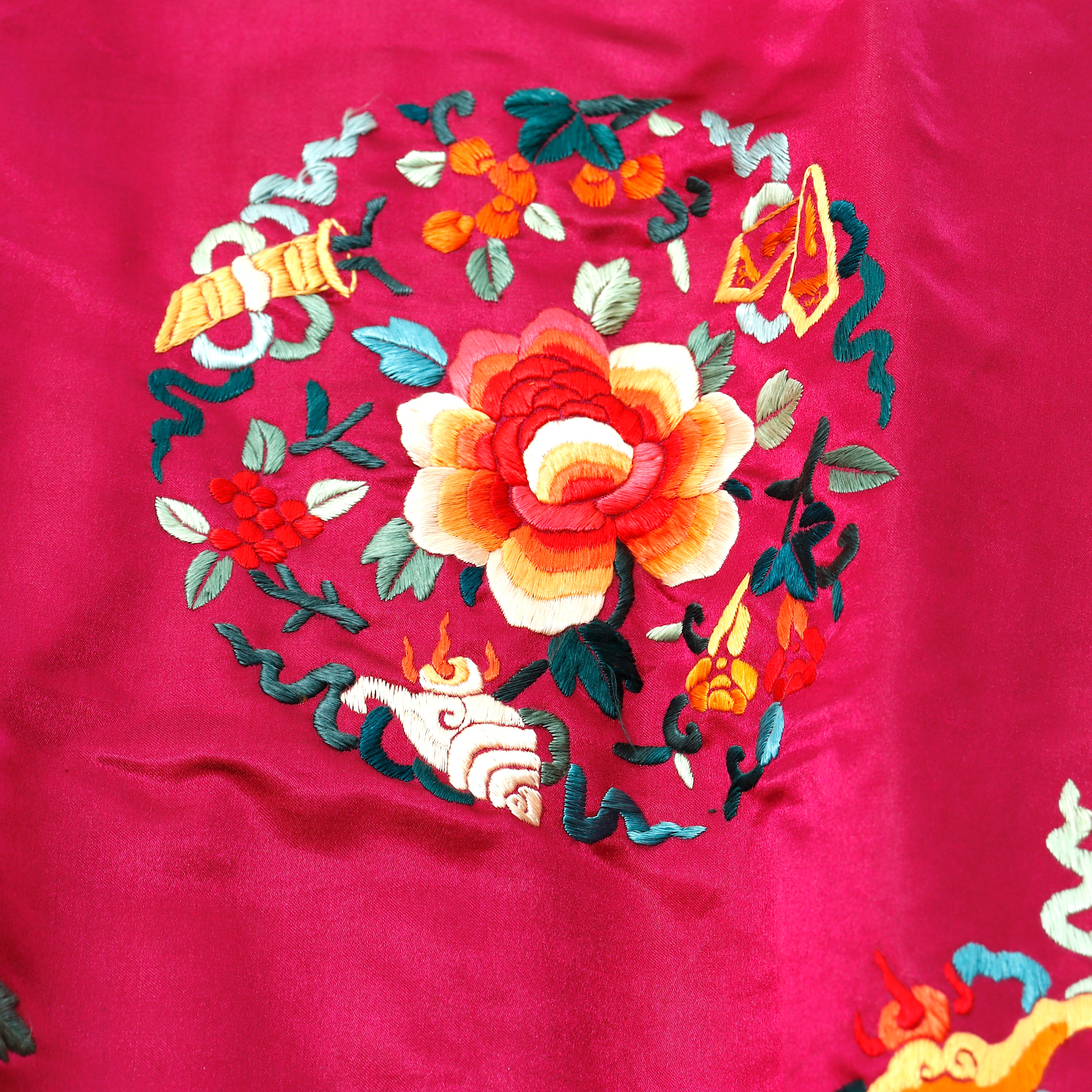 TX3-005: Antique Chinese Ladies Embroidered Pajama Pants & Jacket