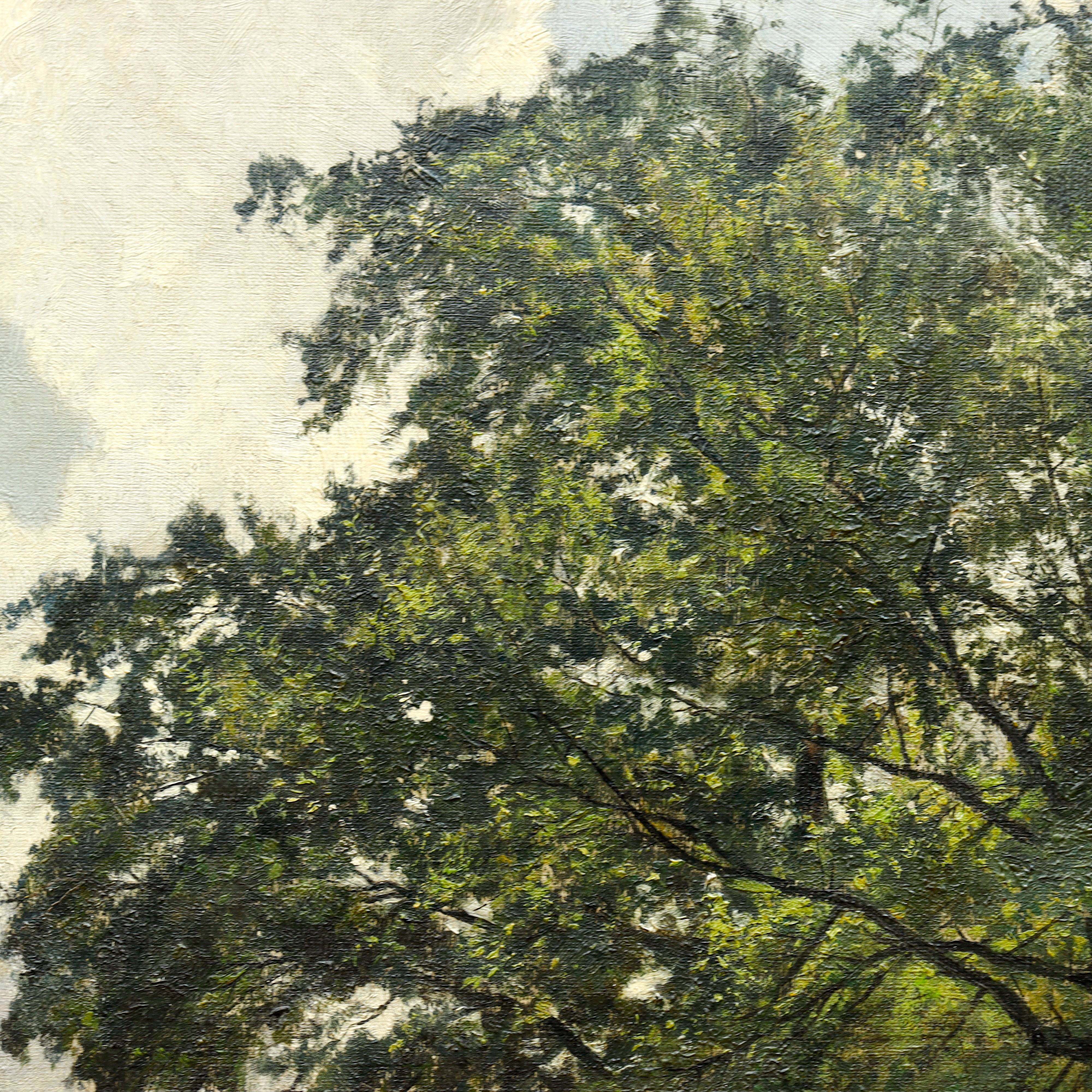 AW072: Louis Boller Late 19th Century Oil on Canvas Landscape Painting