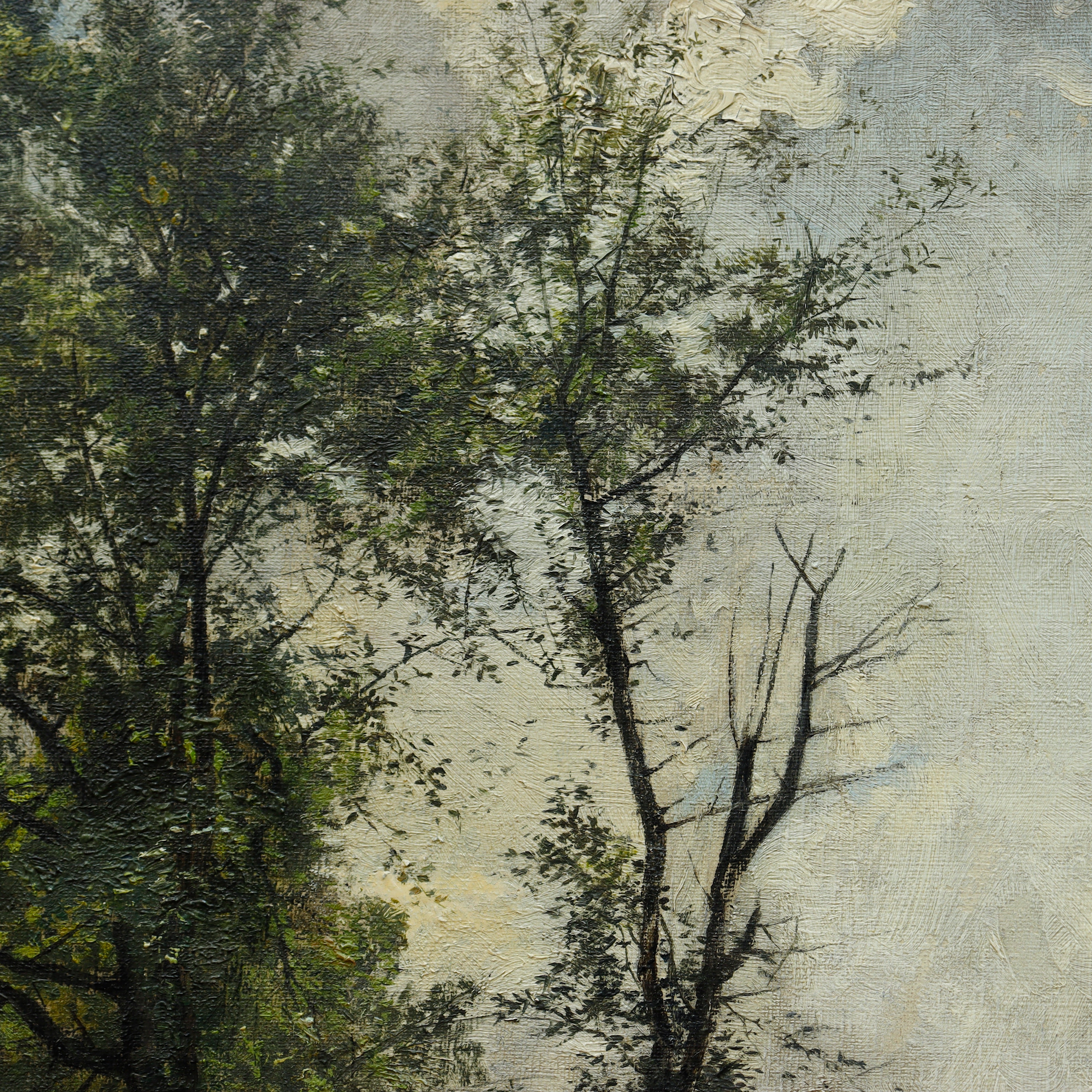 AW072: Louis Boller Late 19th Century Oil on Canvas Landscape Painting