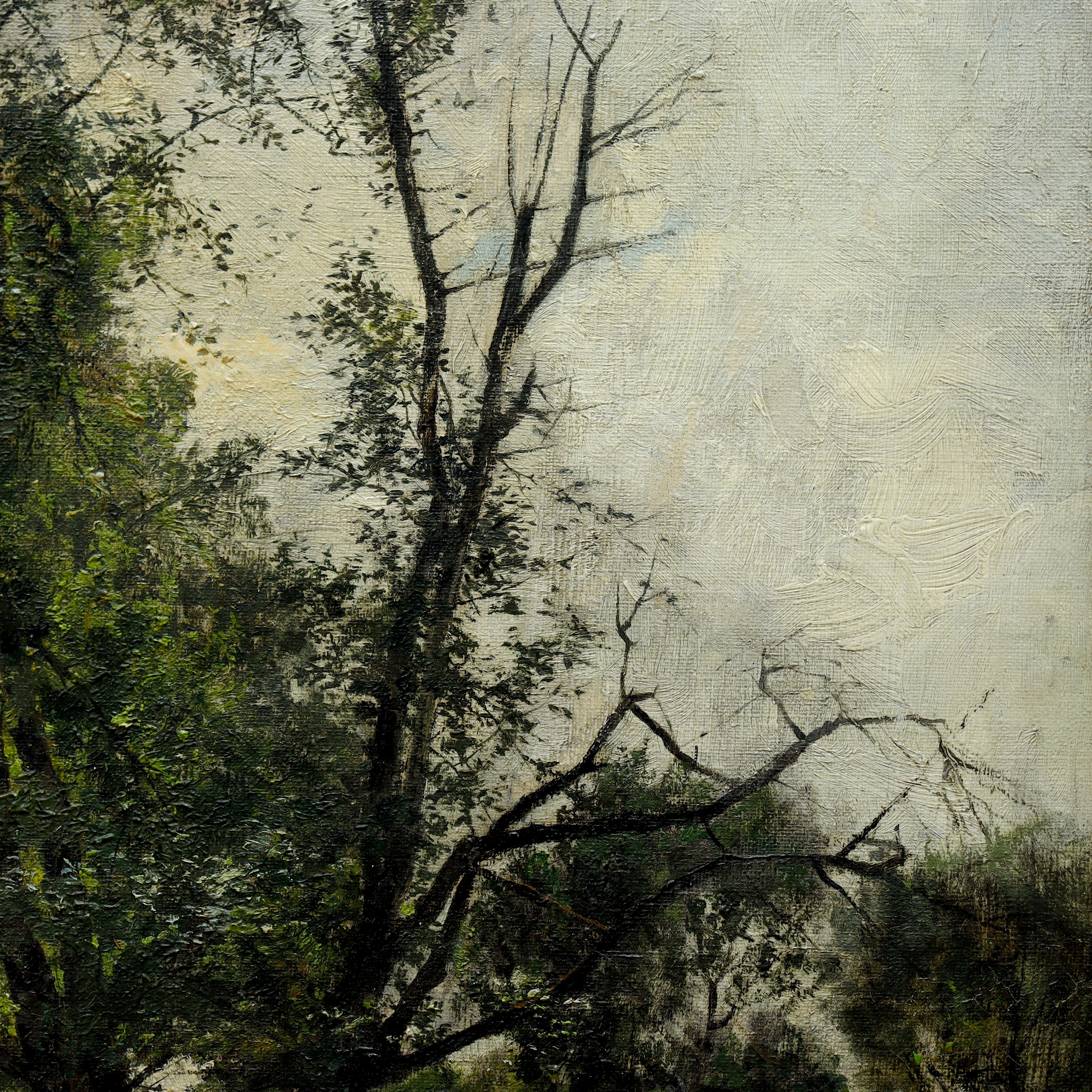 AW072: Louis Boller Late 19th Century Oil on Canvas Landscape Painting