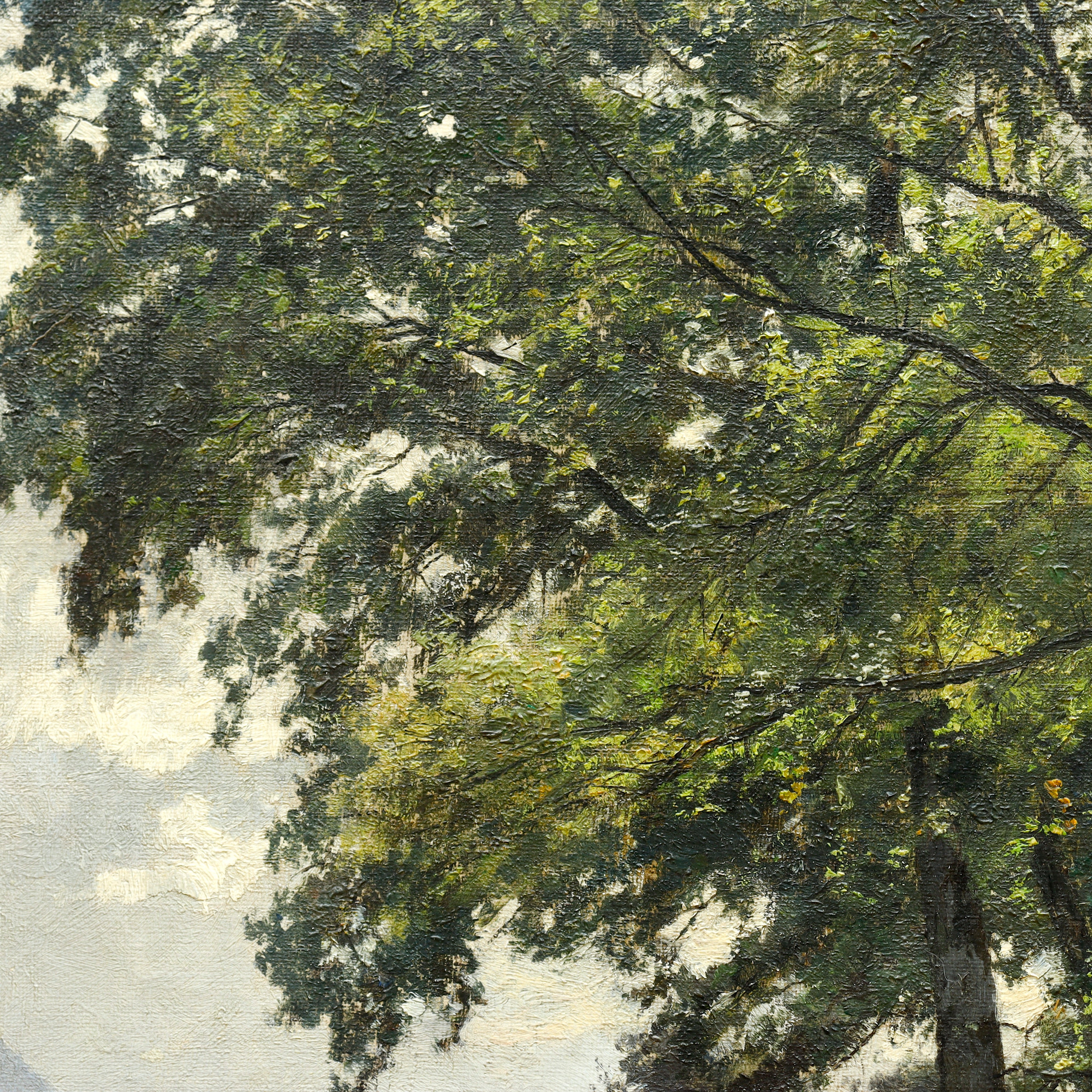 AW072: Louis Boller Late 19th Century Oil on Canvas Landscape Painting
