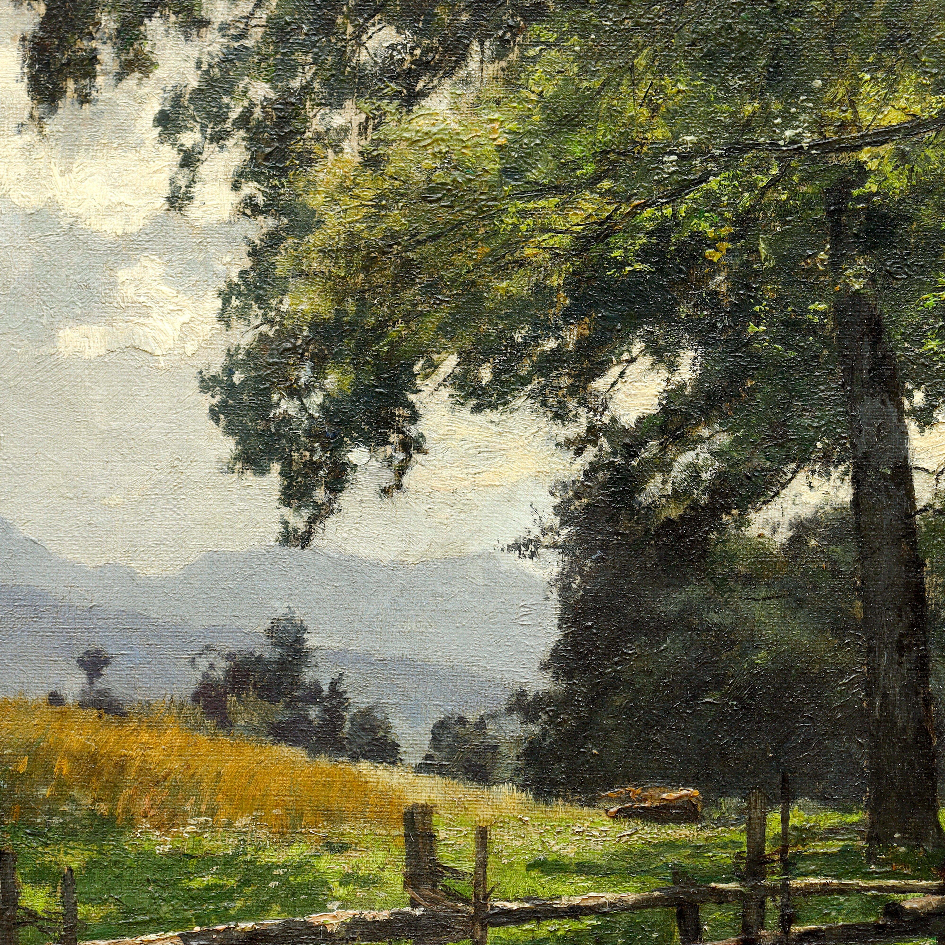 AW072: Louis Boller Late 19th Century Oil on Canvas Landscape Painting