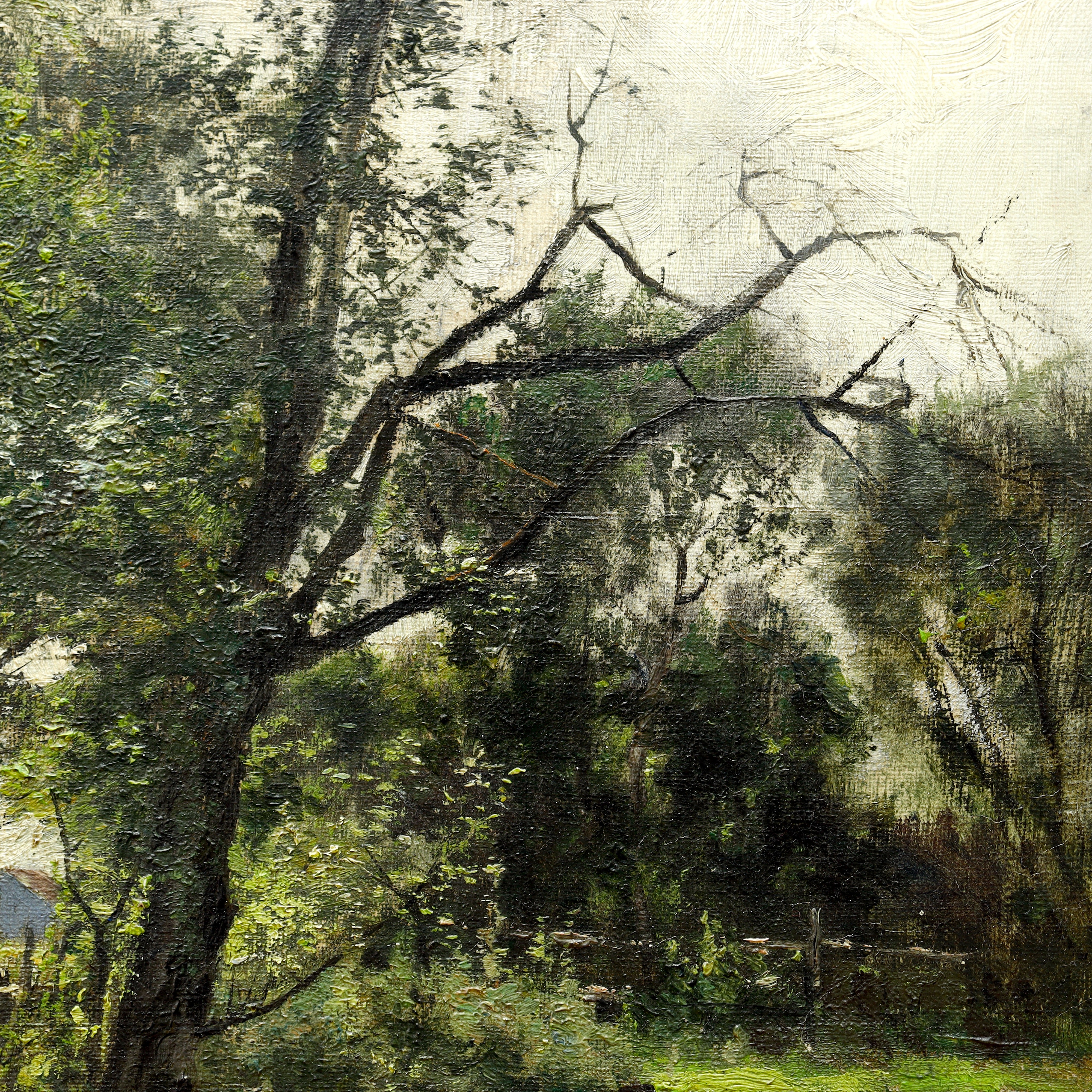 AW072: Louis Boller Late 19th Century Oil on Canvas Landscape Painting