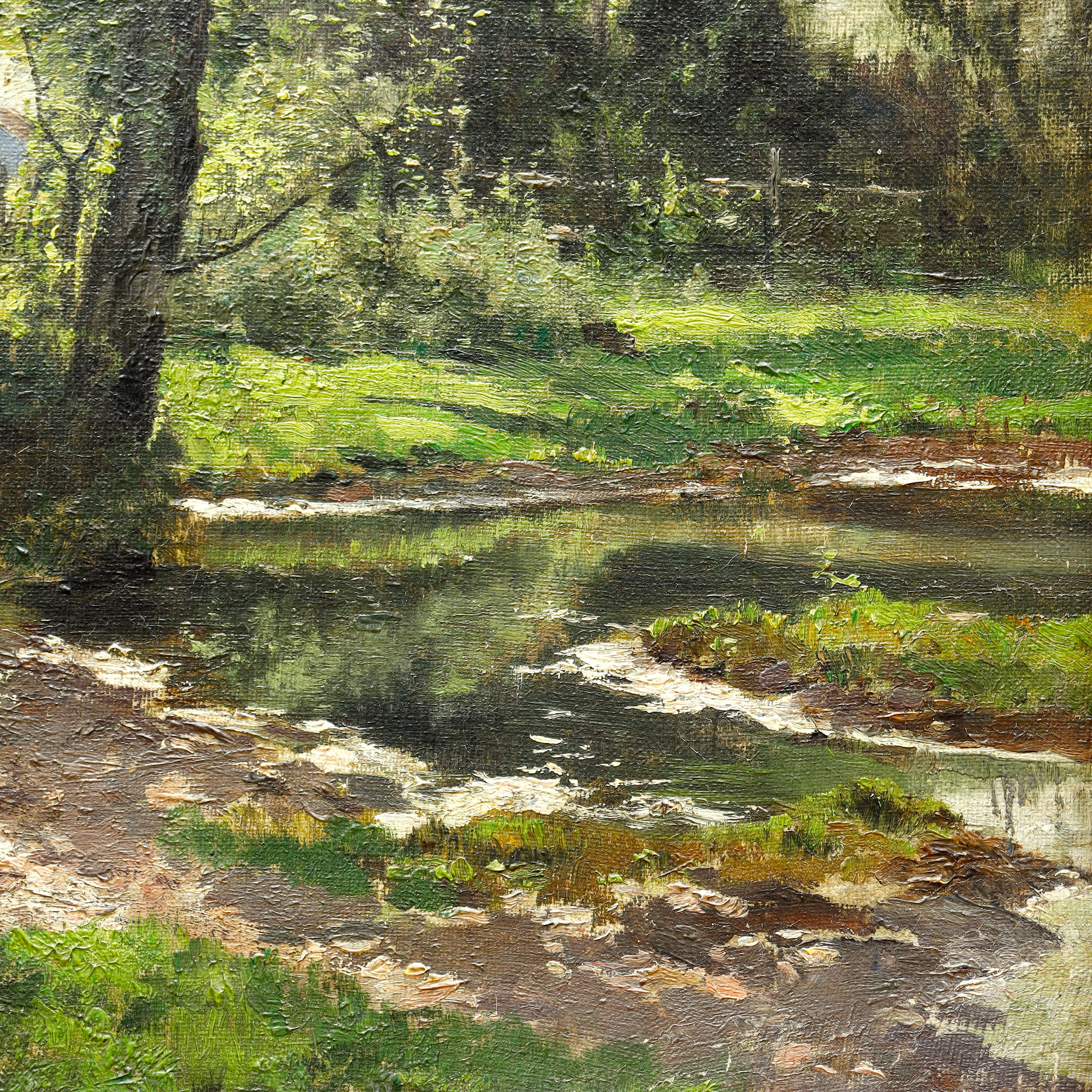 AW072: Louis Boller Late 19th Century Oil on Canvas Landscape Painting