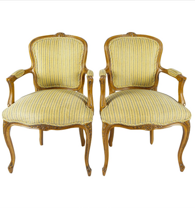 ANTIQUE FRENCH LOUIS XV FAUTEUILS | Work of Man