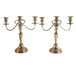 PAIR ENGLISH SILVER PLATE CANDLEABRA | Work of Man