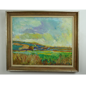 AW372: Gary Lundblad Swanton Valley (N of Santa Cruz) Oil on Canvas