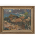 Early 20th Century American Modernist Landscape -  Carl Zimmerman - "Autumn Twilight” - Oil on Board Painting | Work of Man