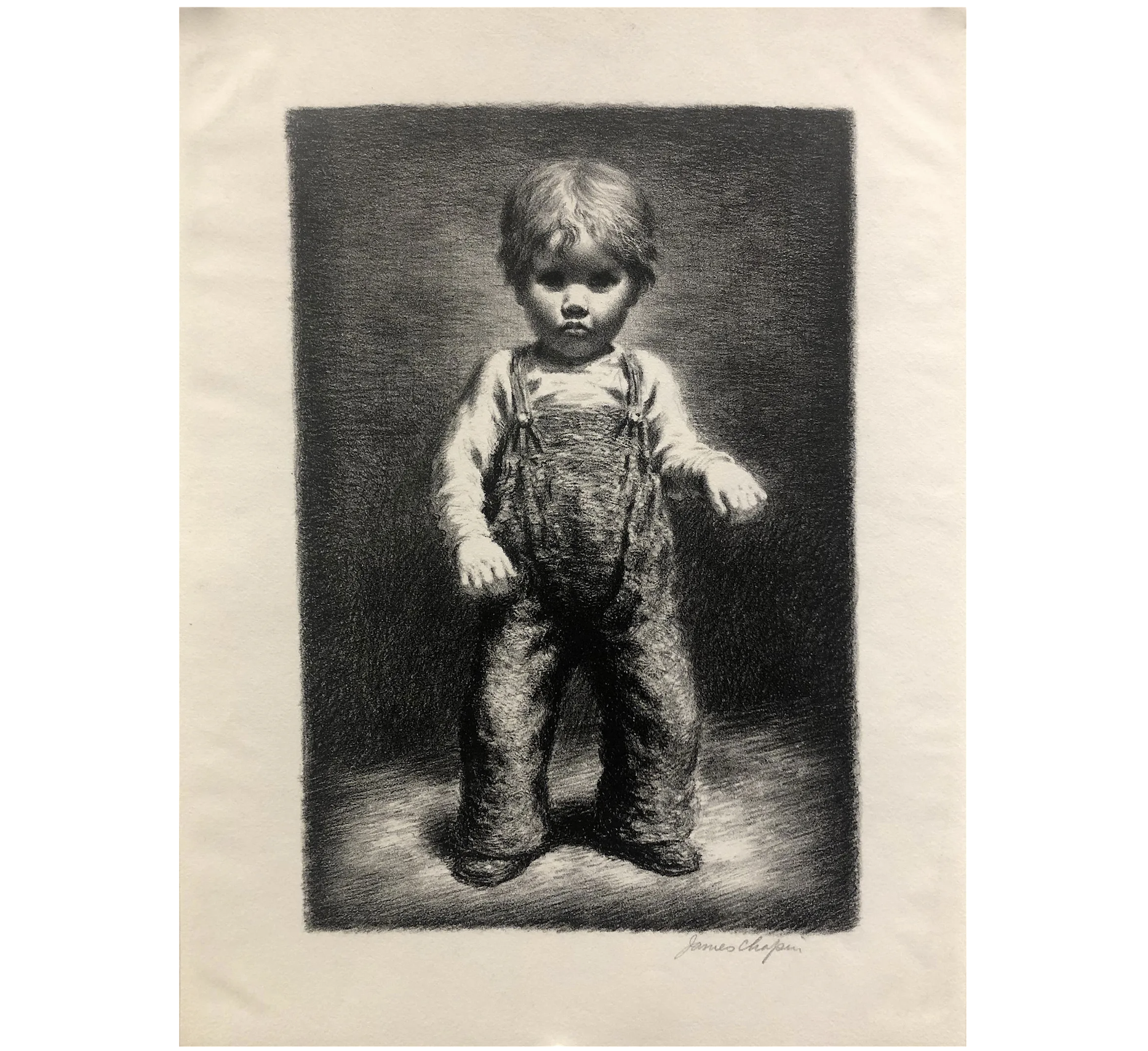 James Ormsbee Chapin - Circa 1943 - Lithograph - "Standing Child"| Work of Man