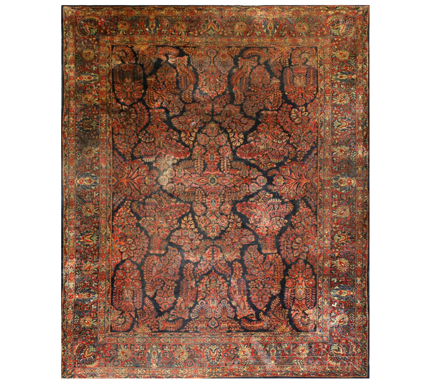 OR6-007: Early 20th Century Persian Sarouk room Size Rug
