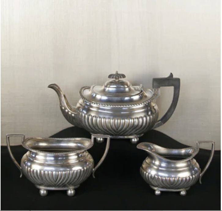 Antique 19th C English 3pc tea set | Work of Man