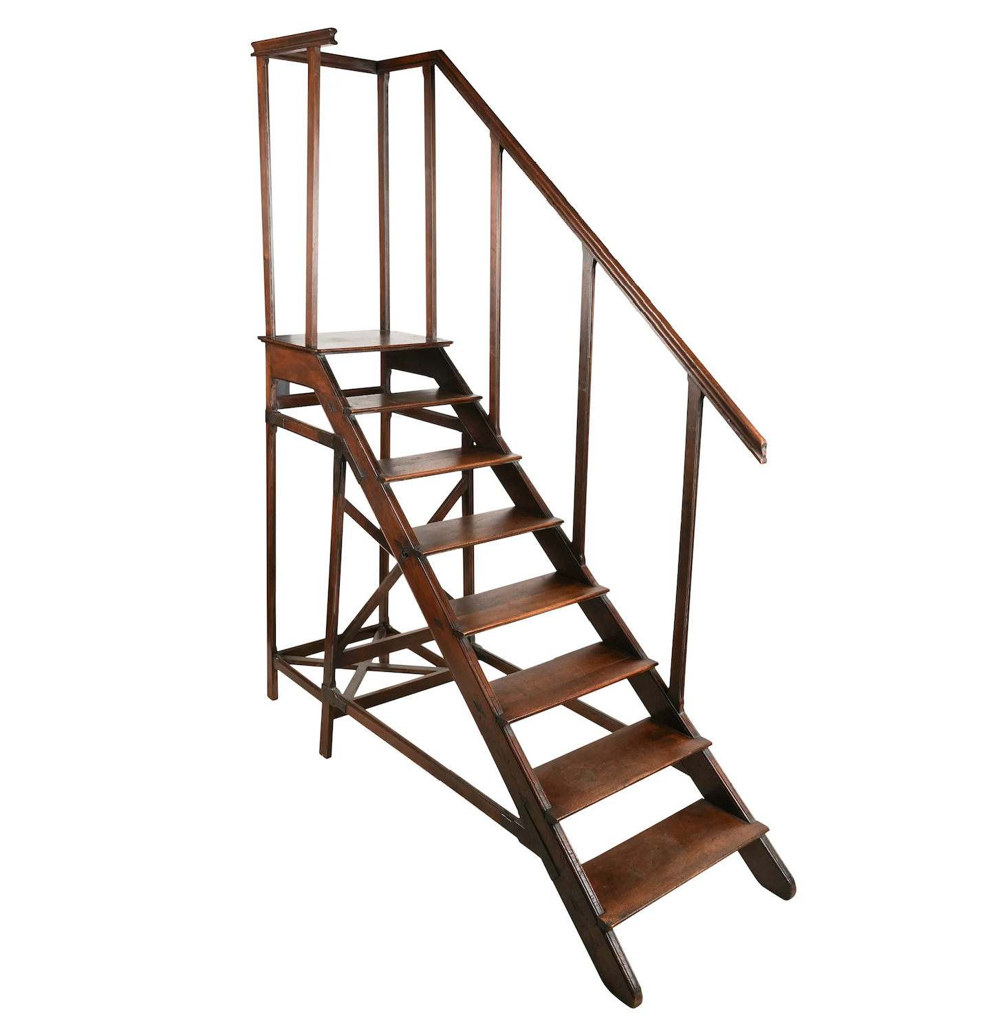 CR9-012: Mid 19th Century American Walnut Library Steps