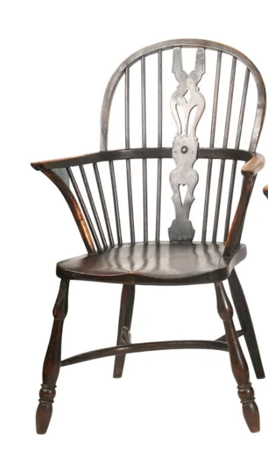 AF2-420: Antique Mid 19th Century American Sack Back Windsor Arm Chair