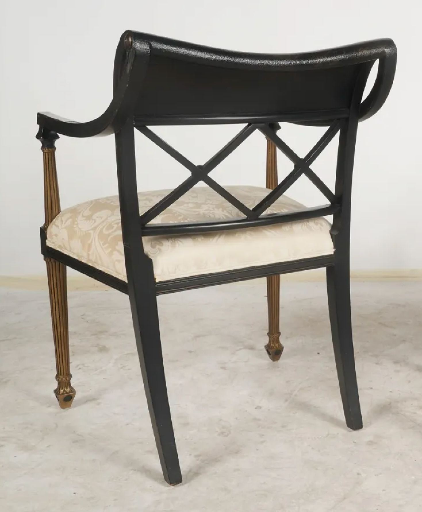 AF2-046:  Late 20th Century English Regency Style Chinoiserie Arm Chair