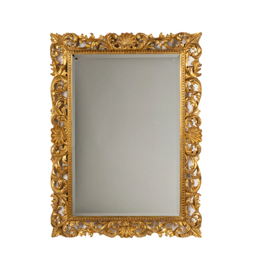 Italian Baroque Carved Giltwood Mirror | Work of Man
