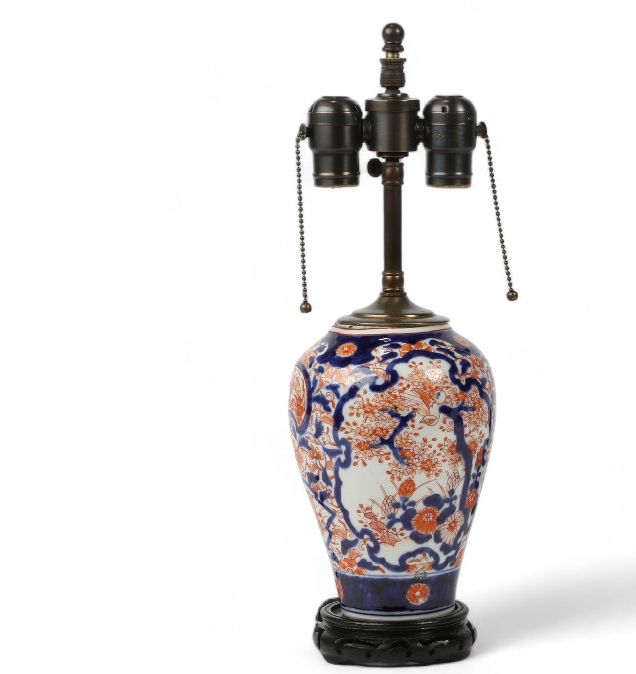 Early 20th Century Japanese Imari Porcelain Vase Table Lamp | Work of Man