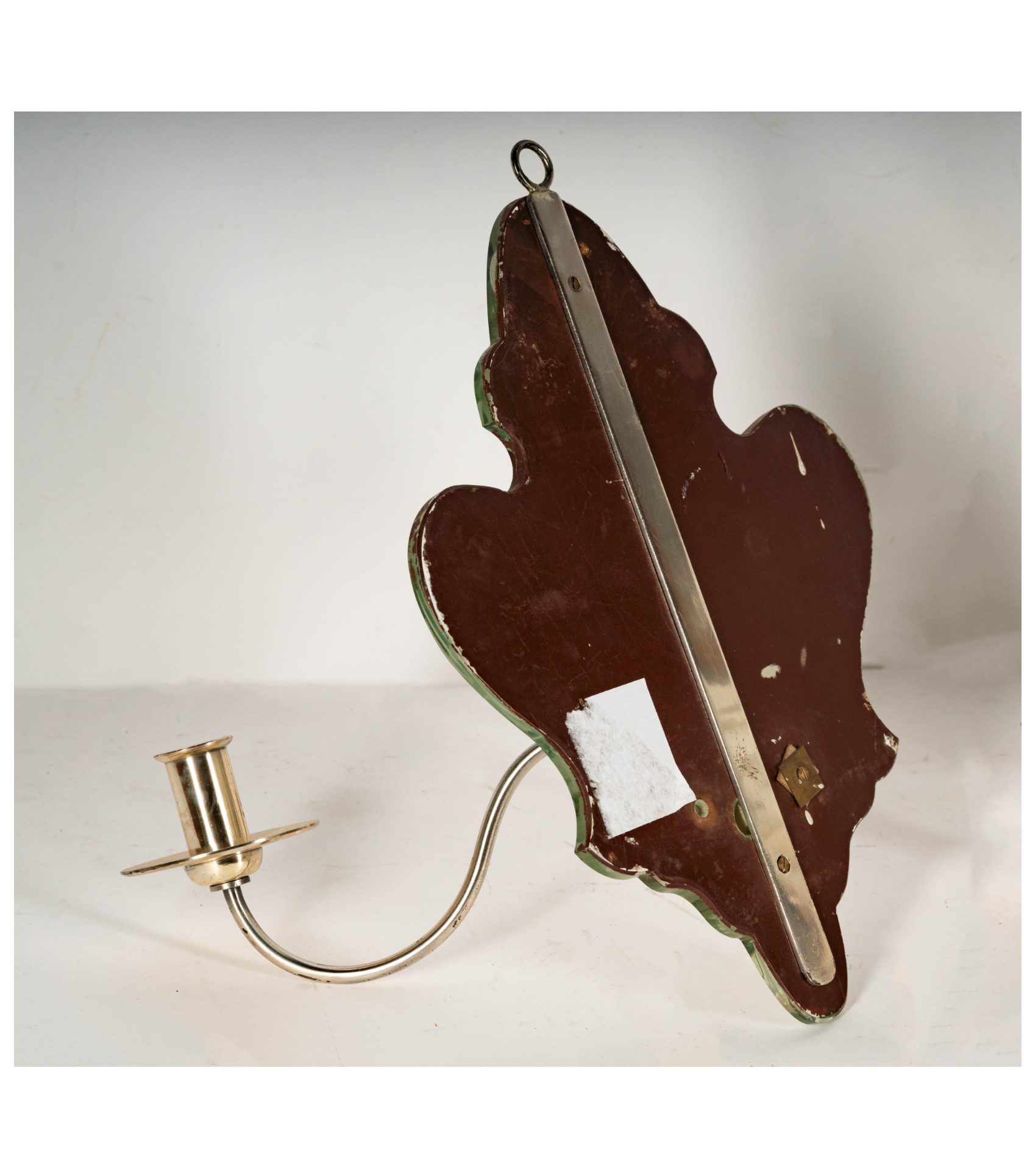 AL3-010: Mid 20th Century Etched Mirror Back Wall Sconces