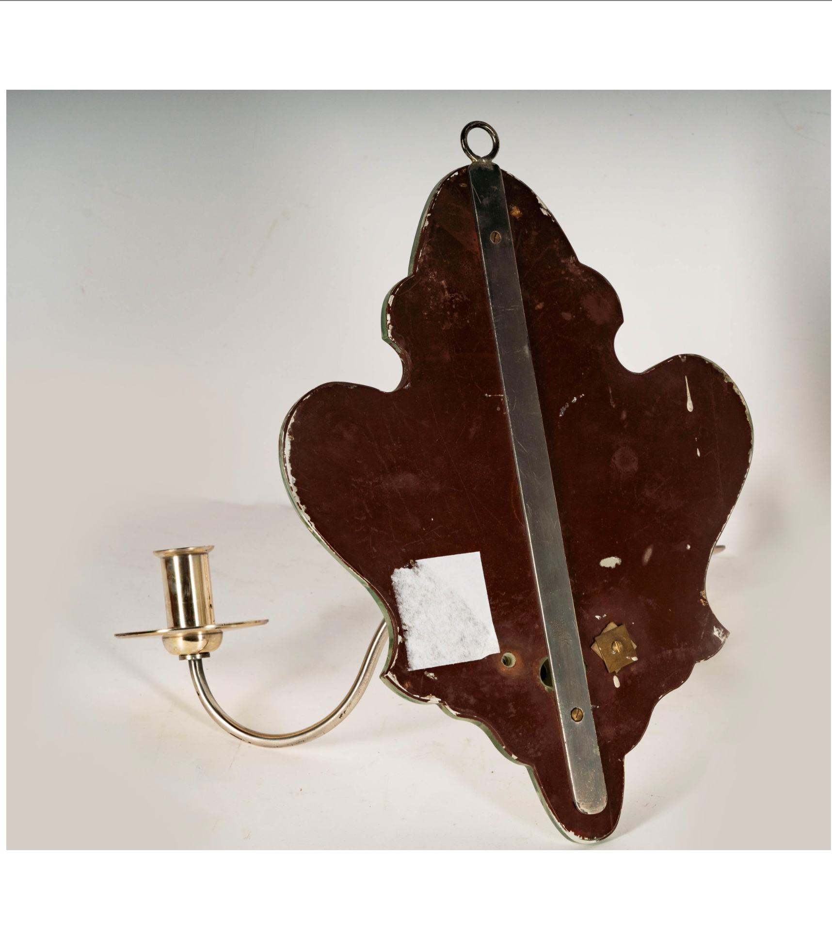 AL3-010: Mid 20th Century Etched Mirror Back Wall Sconces