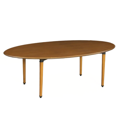 Vintage Mid 20th Century Bleached Mahogany Oval Dining Table | Work of Man