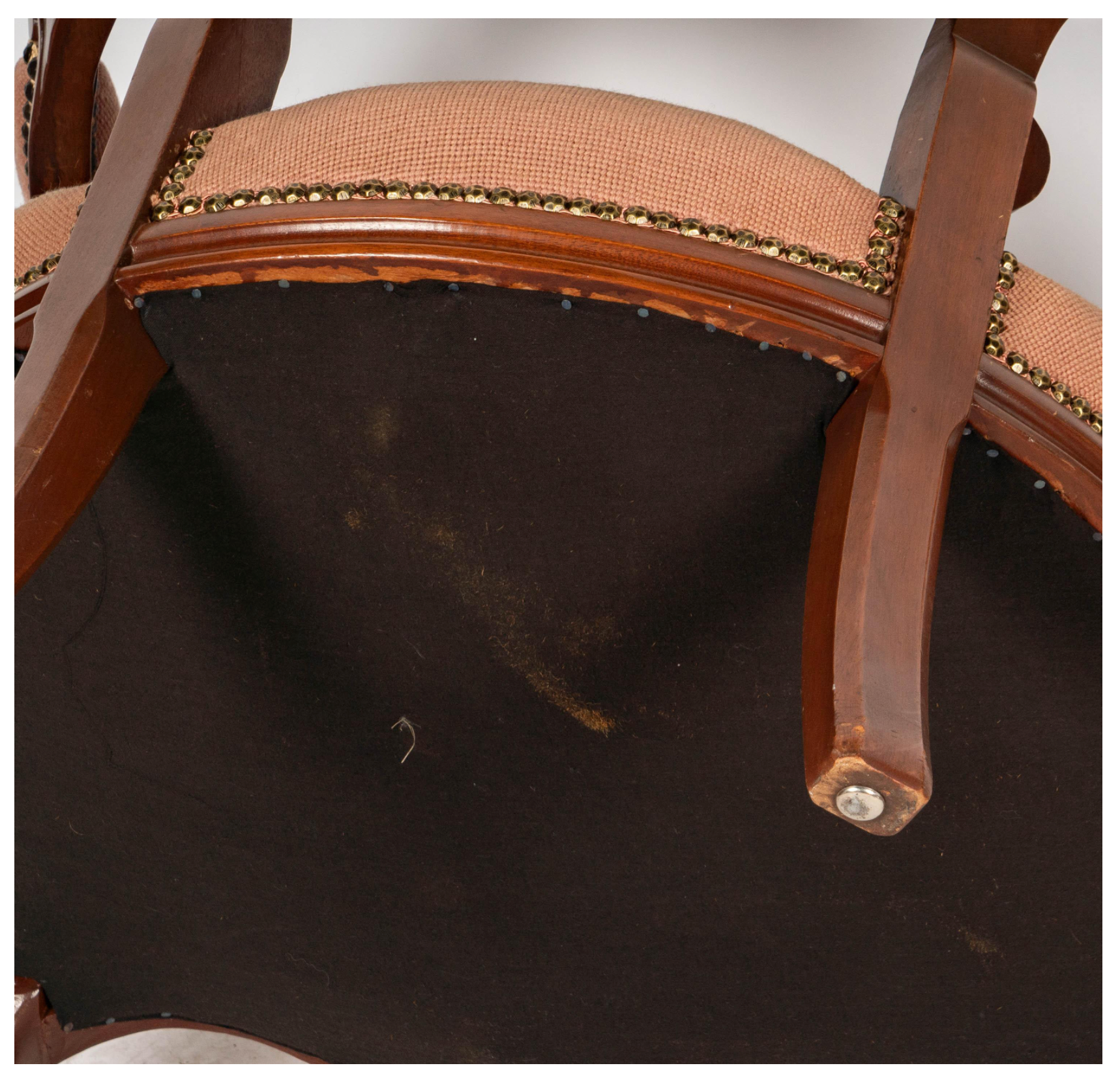 AF2-429: Antique His & Hers Pair Carved Walnut Victorian Style Parlor Chairs Early 20th Century