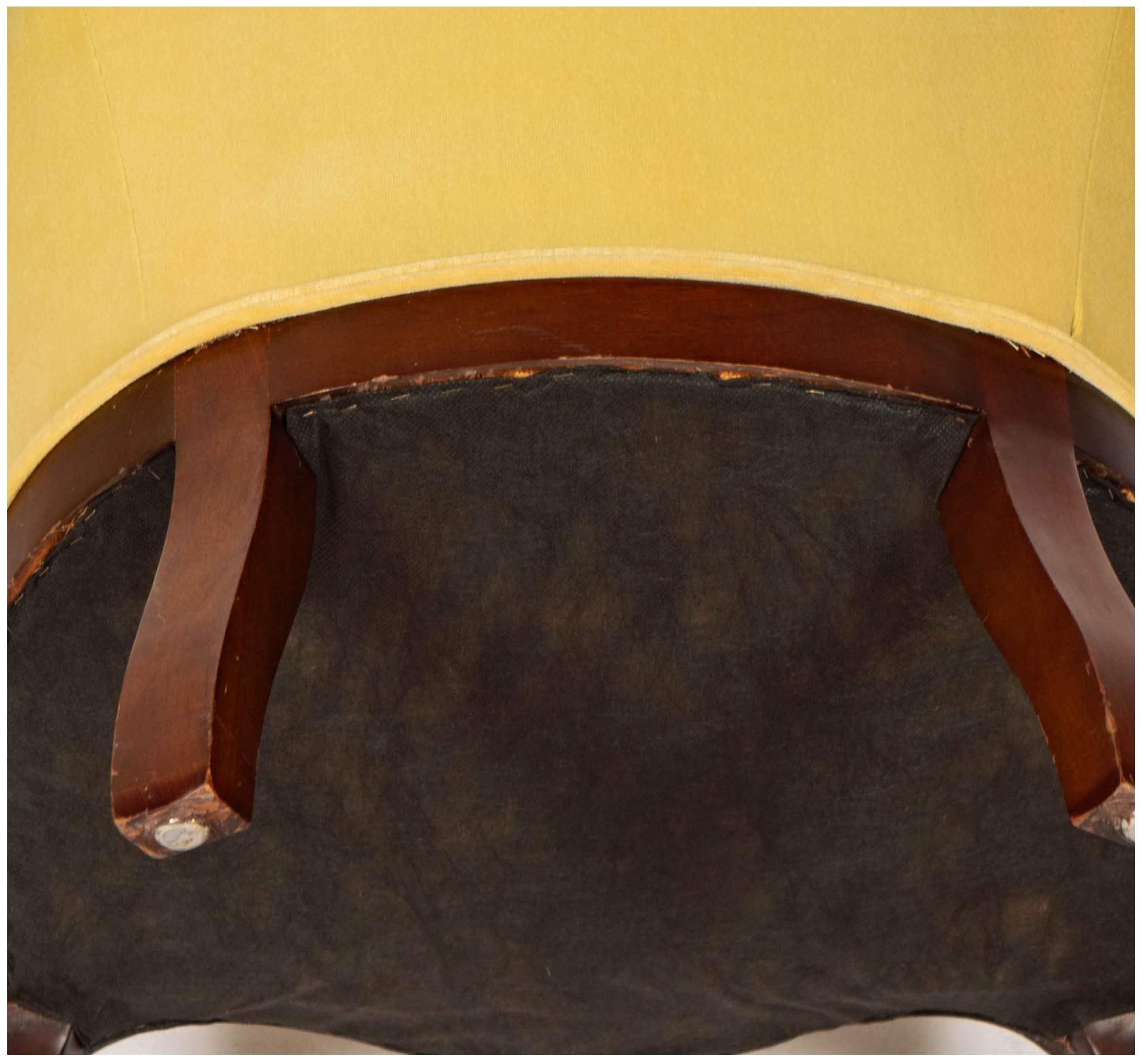 AF2-428: His & Hers Pair Carved Walnut Victorian Parlor Chairs Mid 19th Century