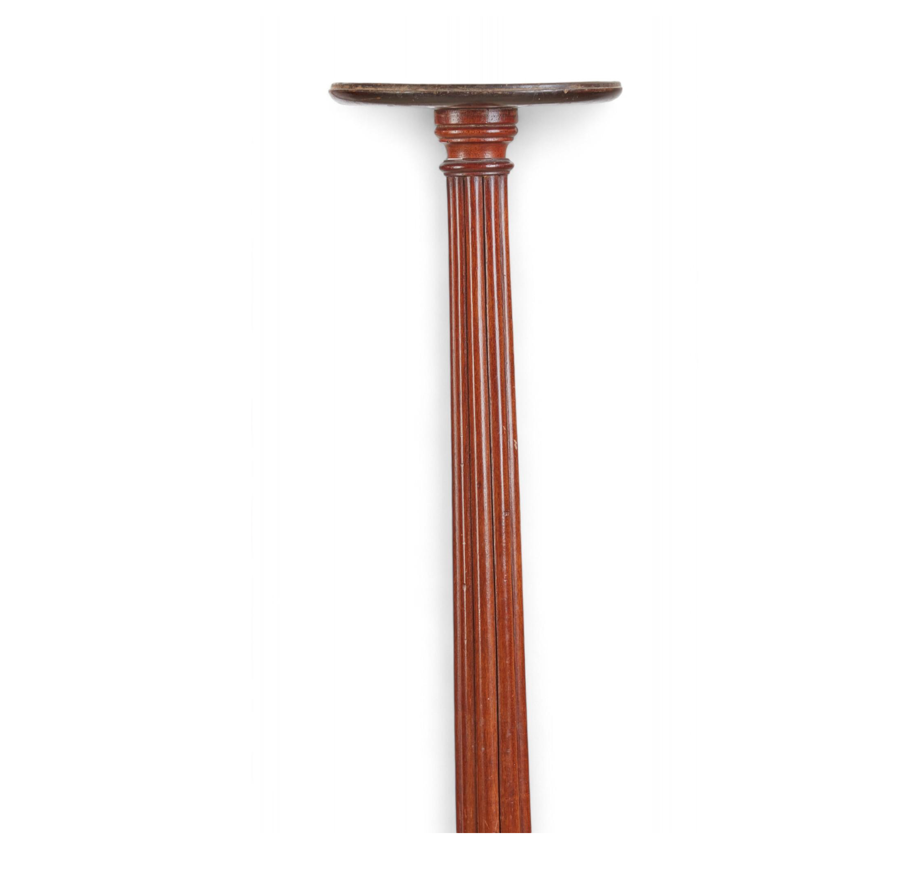 AF8-003: Antique Pair of George II English Mahogany Tall Pedestals Late 19th Century