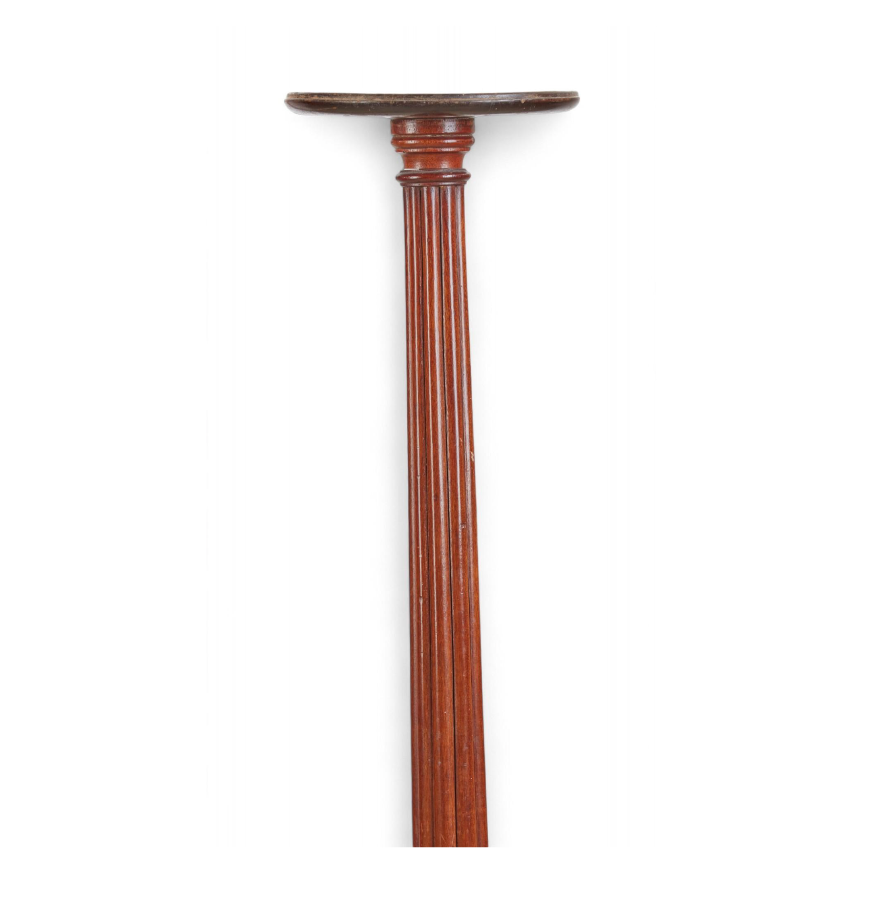 AF8-003: Antique Pair of George II English Mahogany Tall Pedestals Late 19th Century