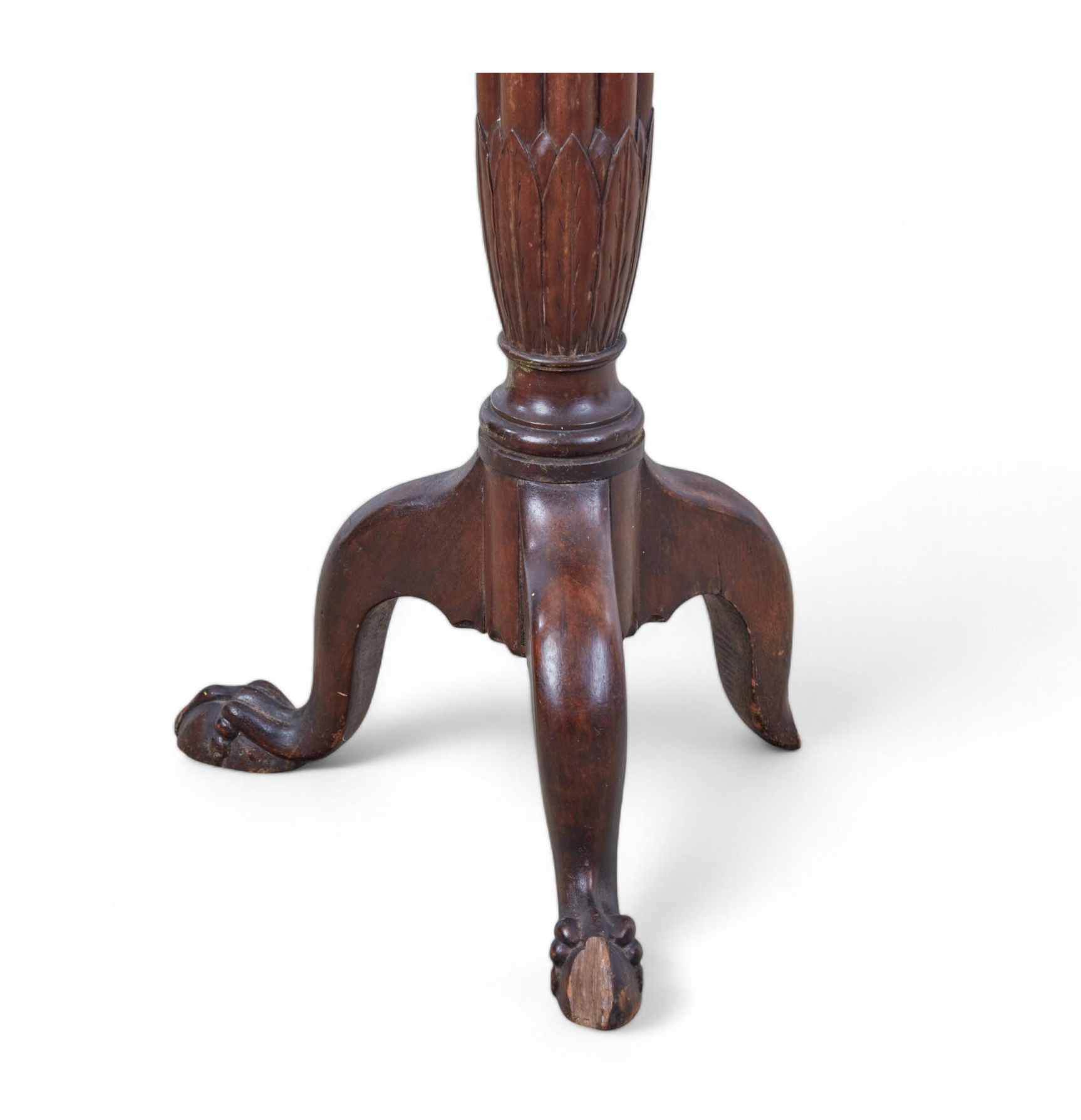 AF8-003: Antique Pair of George II English Mahogany Tall Pedestals Late 19th Century