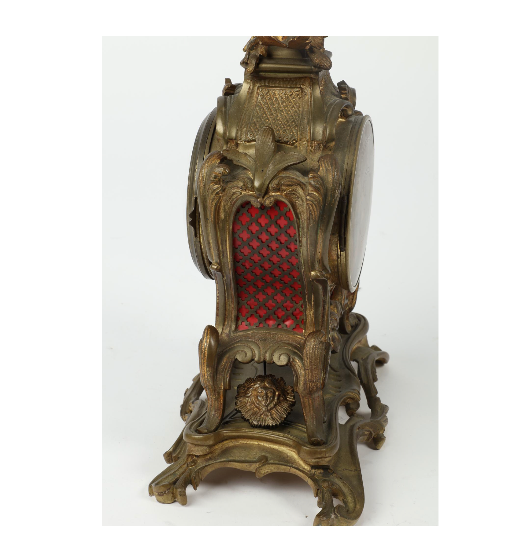 TK2-006: Antique Louis XV Bronze Mantle Clock S. Marti Late 19th Century