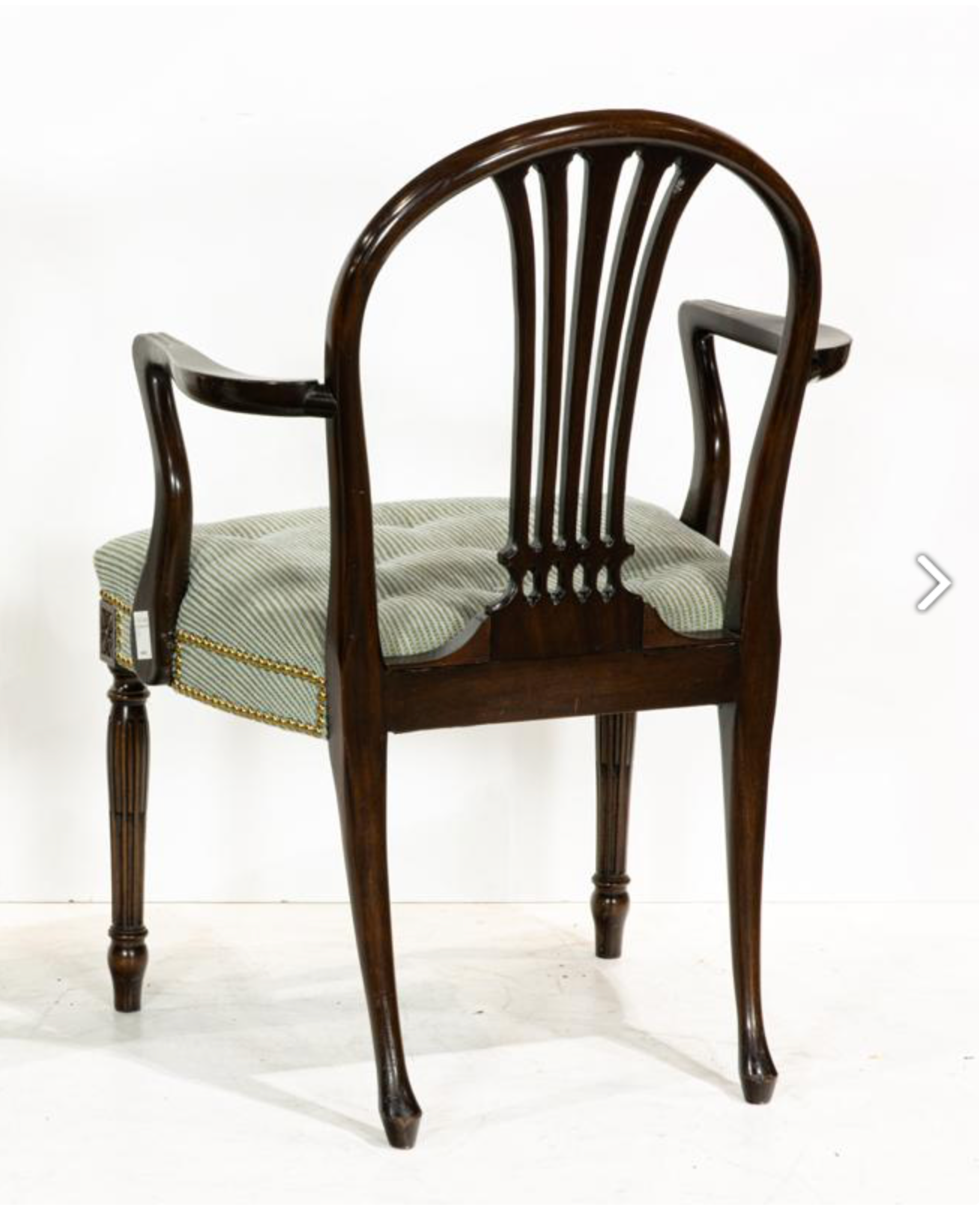 AF2-433: Antique Pair of Early 20th Century Georgian Mahogany Arm Chairs