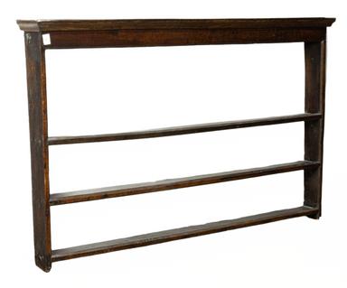  Antique George III English Oak Wall Mounted Dish Rack | Work of Man