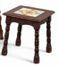 Antique American Arts & Crafts Tile Topped Side Table Circa 1900 | Work of Man