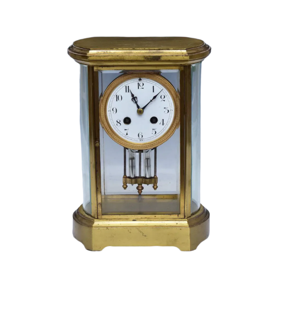 Antique Late 19th Century French Crystal Regulator Mantle Clock | Work of Man