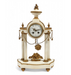 TK2-024:  Antique French Napoleon III Gilt Bronze White Marble Portico Clock Circa 1850 | Work of Man