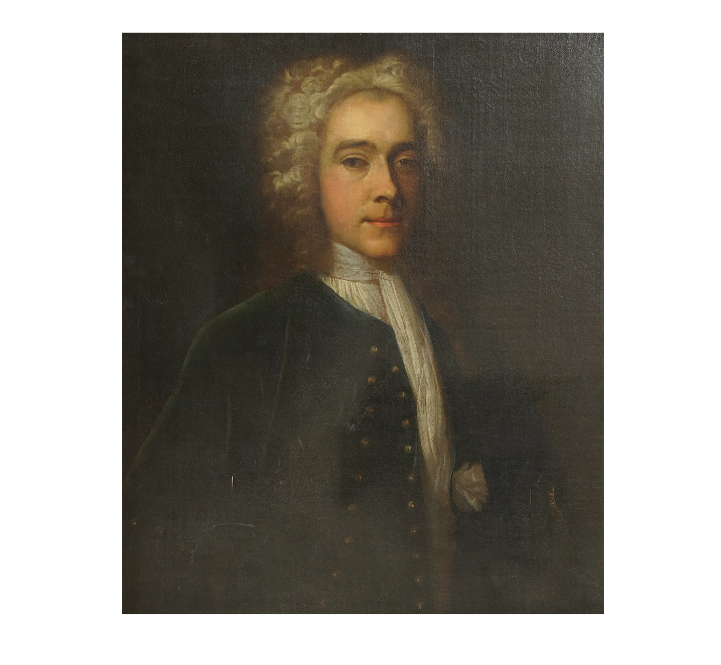 Antique French Portrait of a Fine Gentleman Oil on Canvas Painting Late 18th Century | Work of Man